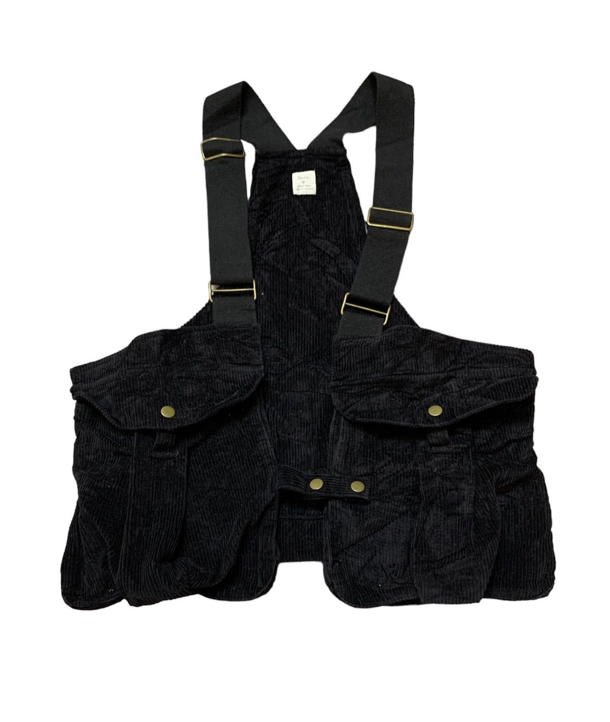 image of Hysteric Glamour x Revo 3D Cargo Corduroy Adjustable Vest in Black, Men's (Size Large)
