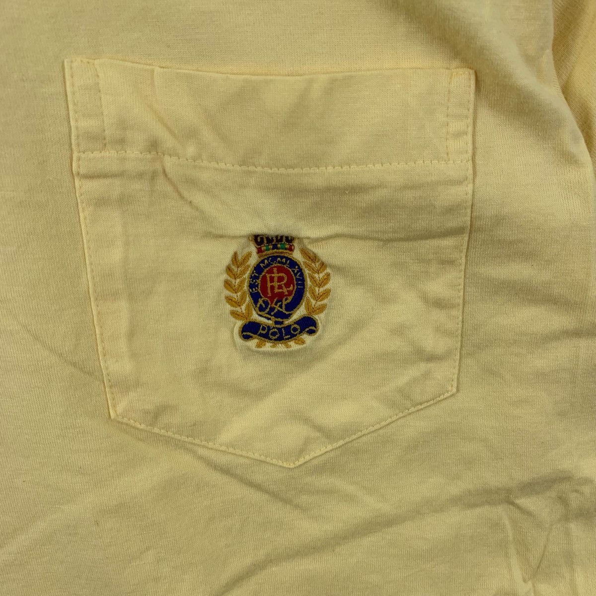 Polo Ralph Lauren Vintage 90’ POLO RALPH LAUREN Crest Logo Pocket Tee Shirt Size US M / EU 48-50 / 2 - 3 Thumbnail