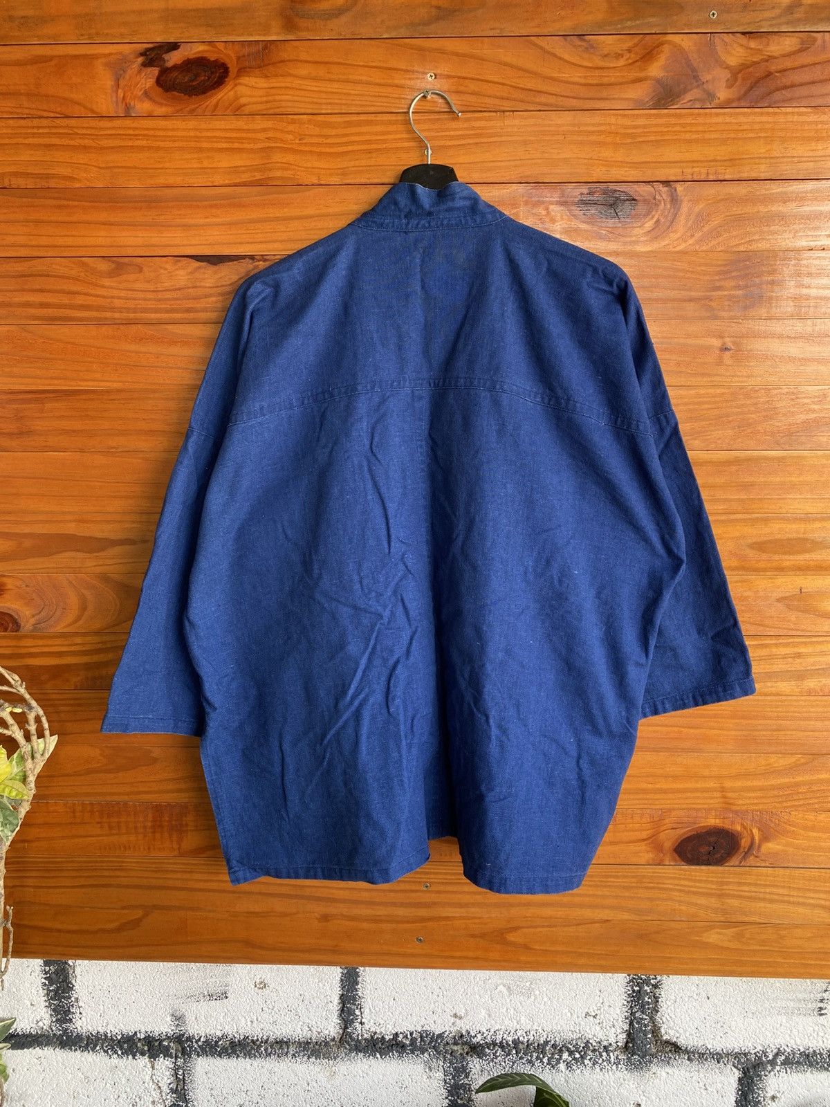 Japanese Brand Vintage HEMP Indigo Blue Kimono Jacket Style Outerwear Size US M / EU 48-50 / 2 - 7 Thumbnail