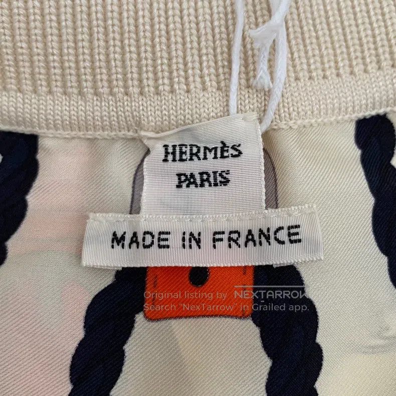 Hermes Hermes Beige Rope Tie Print Silk Asymmetrical Skirt Size 24" / US 00 / IT 34 - 5 Thumbnail