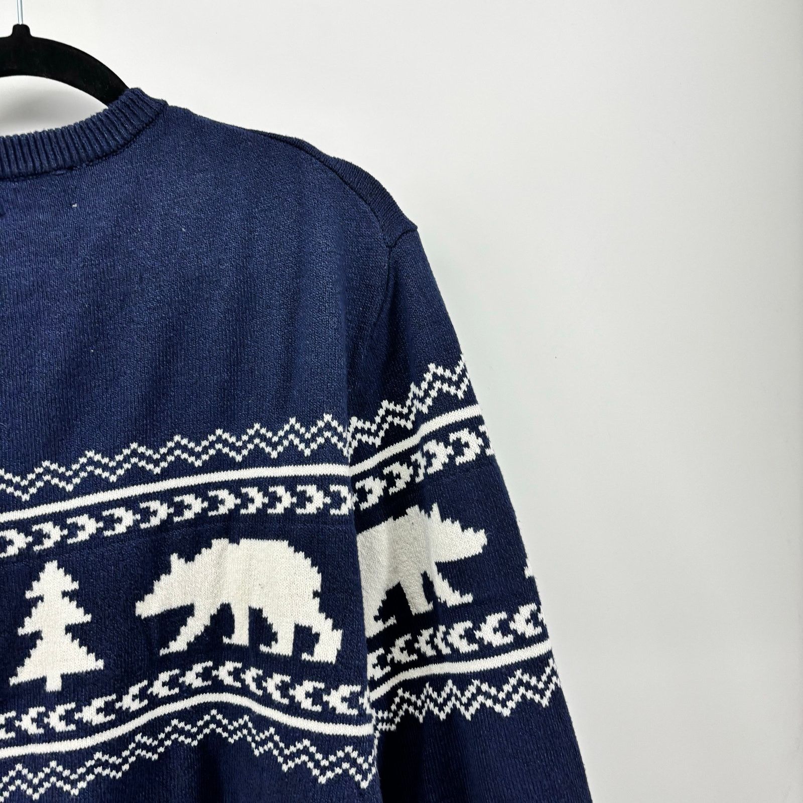 Lands' End Lands End Men's Size XL Sweater Navy Blue Bear Christmas Size US XL / EU 56 / 4 - 10 Thumbnail