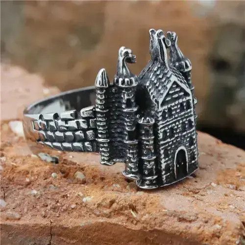 Other Castle Ring Gothic Jewelry King House Architect Dark Ages Size ONE SIZE - 1 Thumbnail