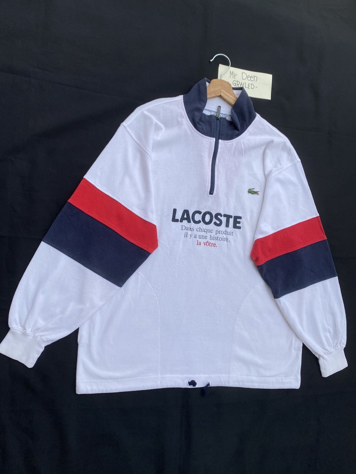Lacoste Rare Vintage LACOSTE Half zipper Sweater Size US L / EU 52-54 / 3 - 3 Thumbnail