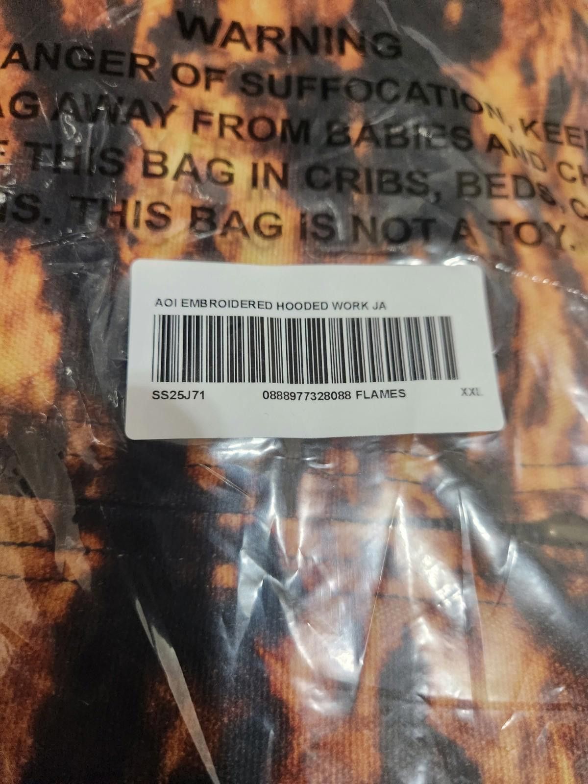 Supreme Supreme AOI Embroidered Hooded Work Jacket Flames XXL Size US XXL / EU 58 / 5 - 2 Thumbnail