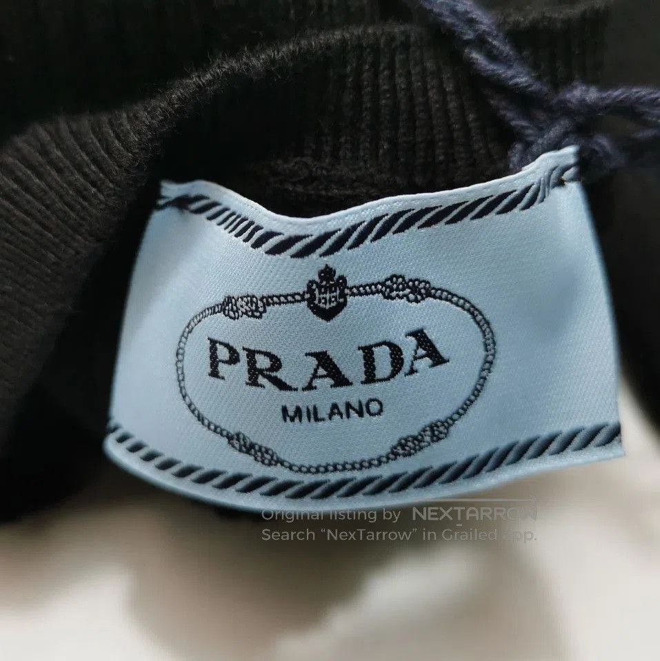 Prada Prada Black Cotton Ribbed Knit Sweater . Size XS / US 0-2 / IT 36-38 - 5 Thumbnail