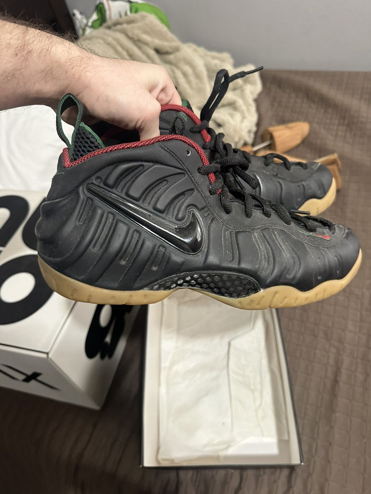 image of Nike Foamposites Gucci Shoes in Black, Men's (Size 8.5)