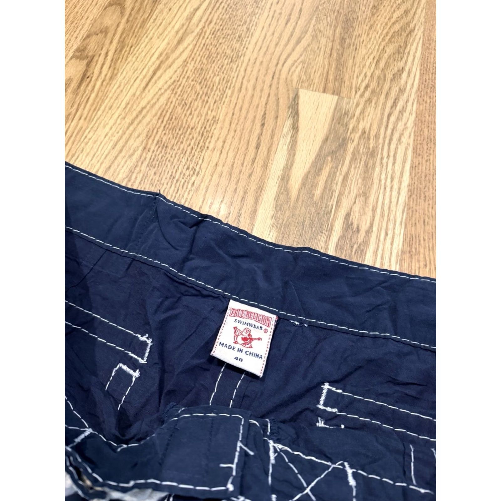 True Religion True Religion Swimwear Trunks Board Shorts Size 40 Navy Blue Cotton Nylon Men Size US 40 / EU 56 - 4 Thumbnail