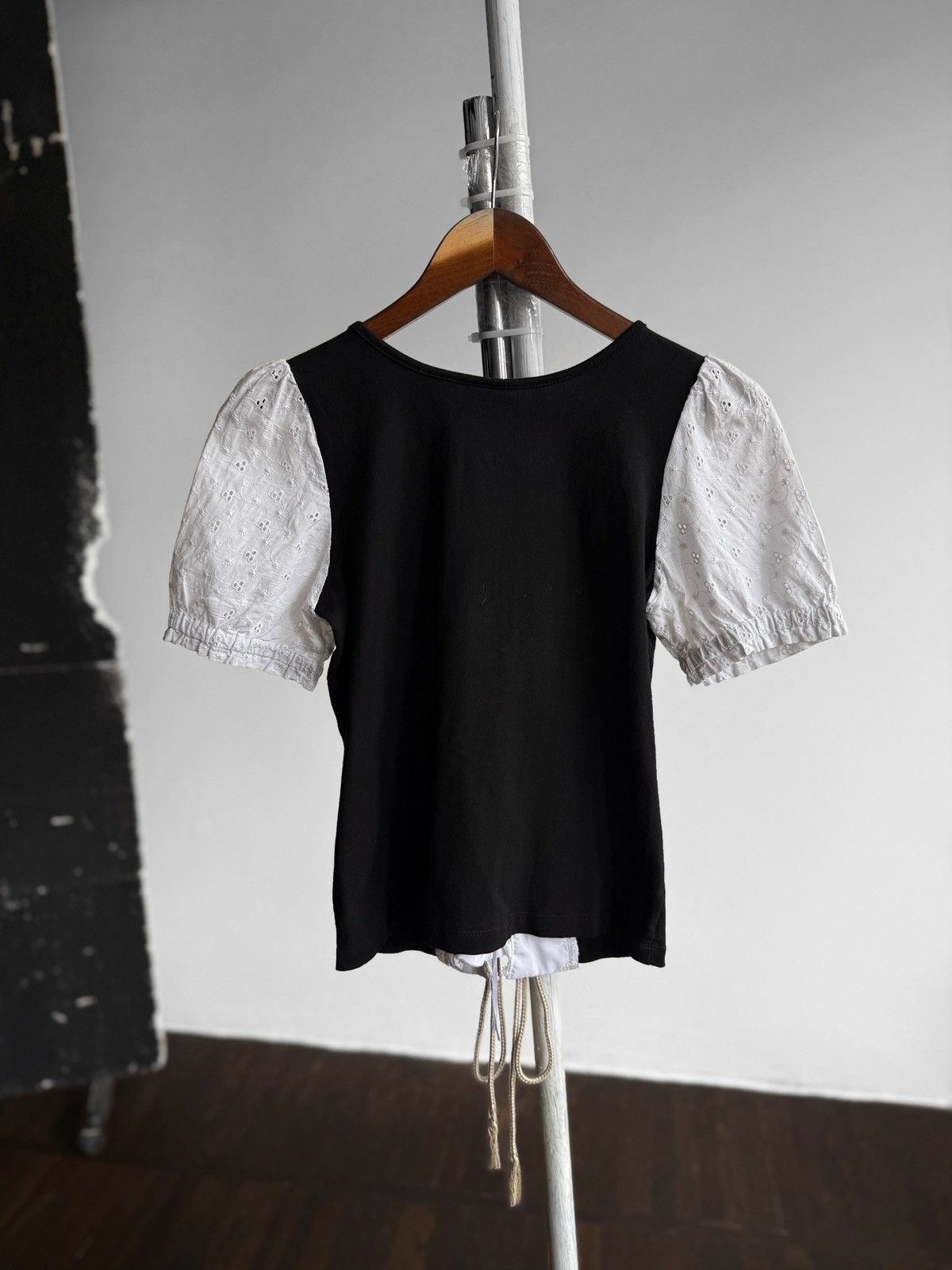 Designer MarJo Womens Black White Dirndl Trachten Folk Corset Blouse Size S / US 4 / IT 40 - 5 Thumbnail