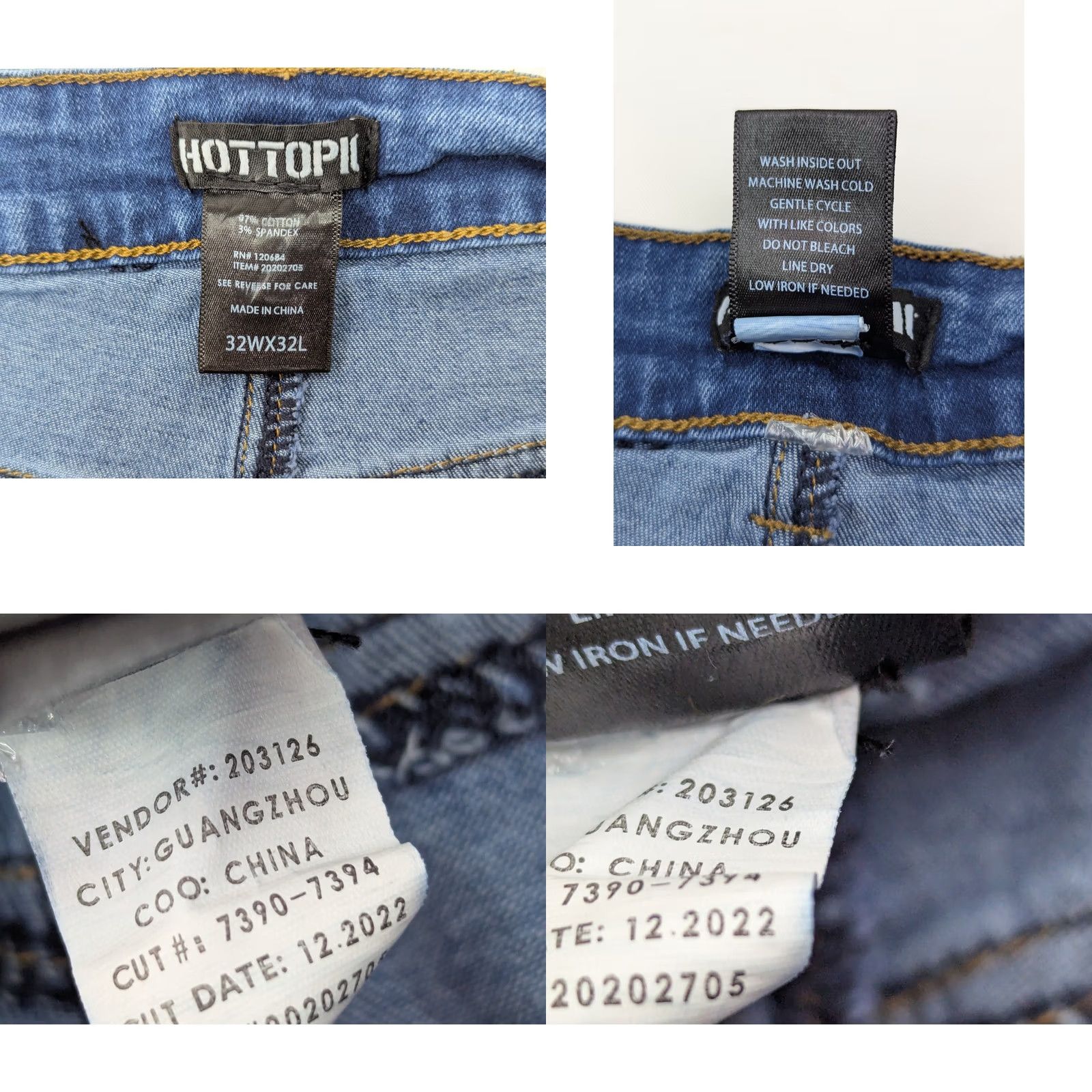 Hot Topic Hot Topic Jeans Women 32x32 Hi-Rise Denim Cargo Pants 90s Retro Y2K Blue Dark Vintage Regular 32 Inseam 31" Wide-Leg Denim Pants Size 24" / US 00 / IT 34 - 8 Thumbnail