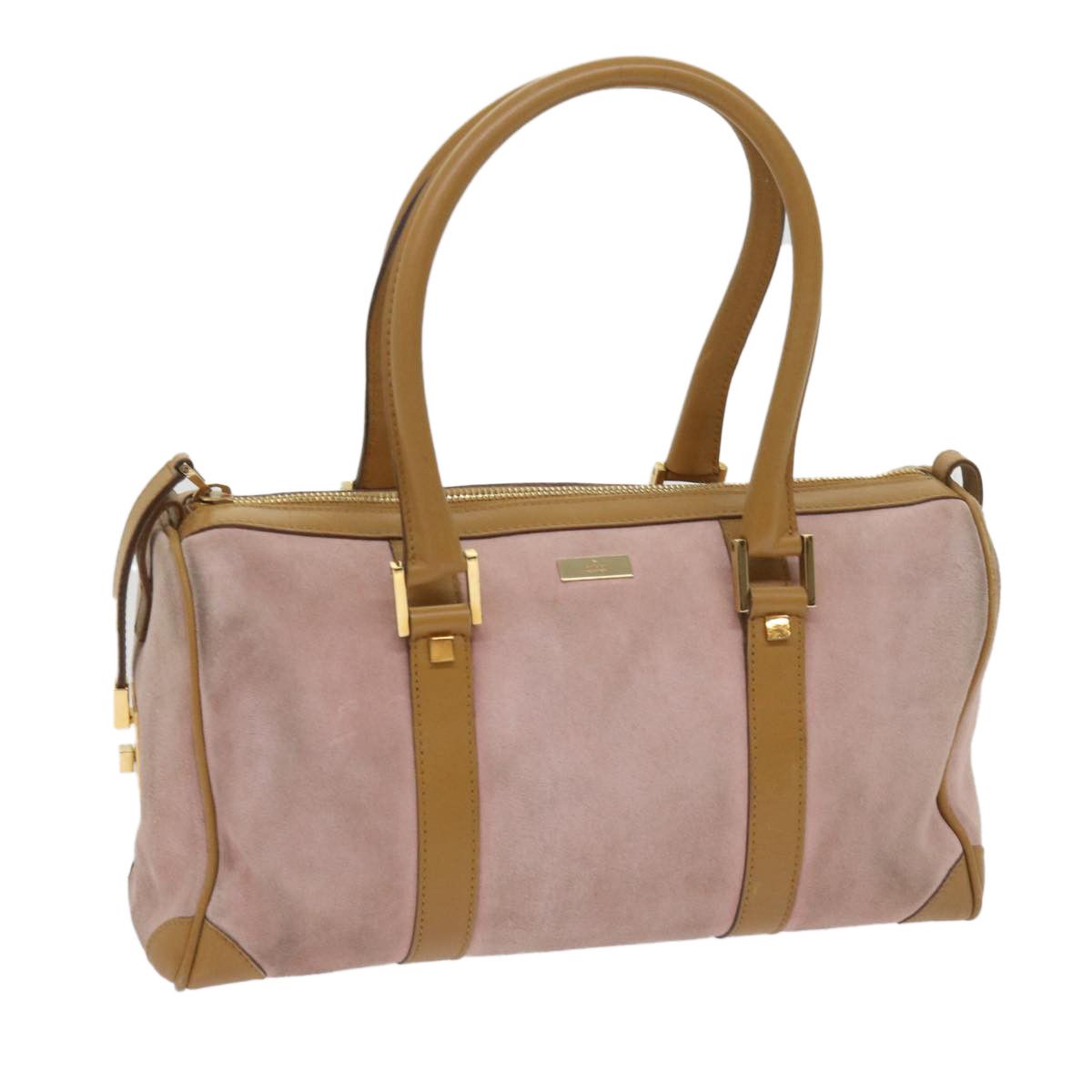 image of Gucci Hand Bag Suede Pink 000 0851 Auth Th4512, Women's