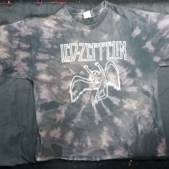 Band Tees × Vintage Vintage Y2K Led Zeppelin Tie Dye T-Shirt Size US XXL / EU 58 / 5 - 2 Thumbnail