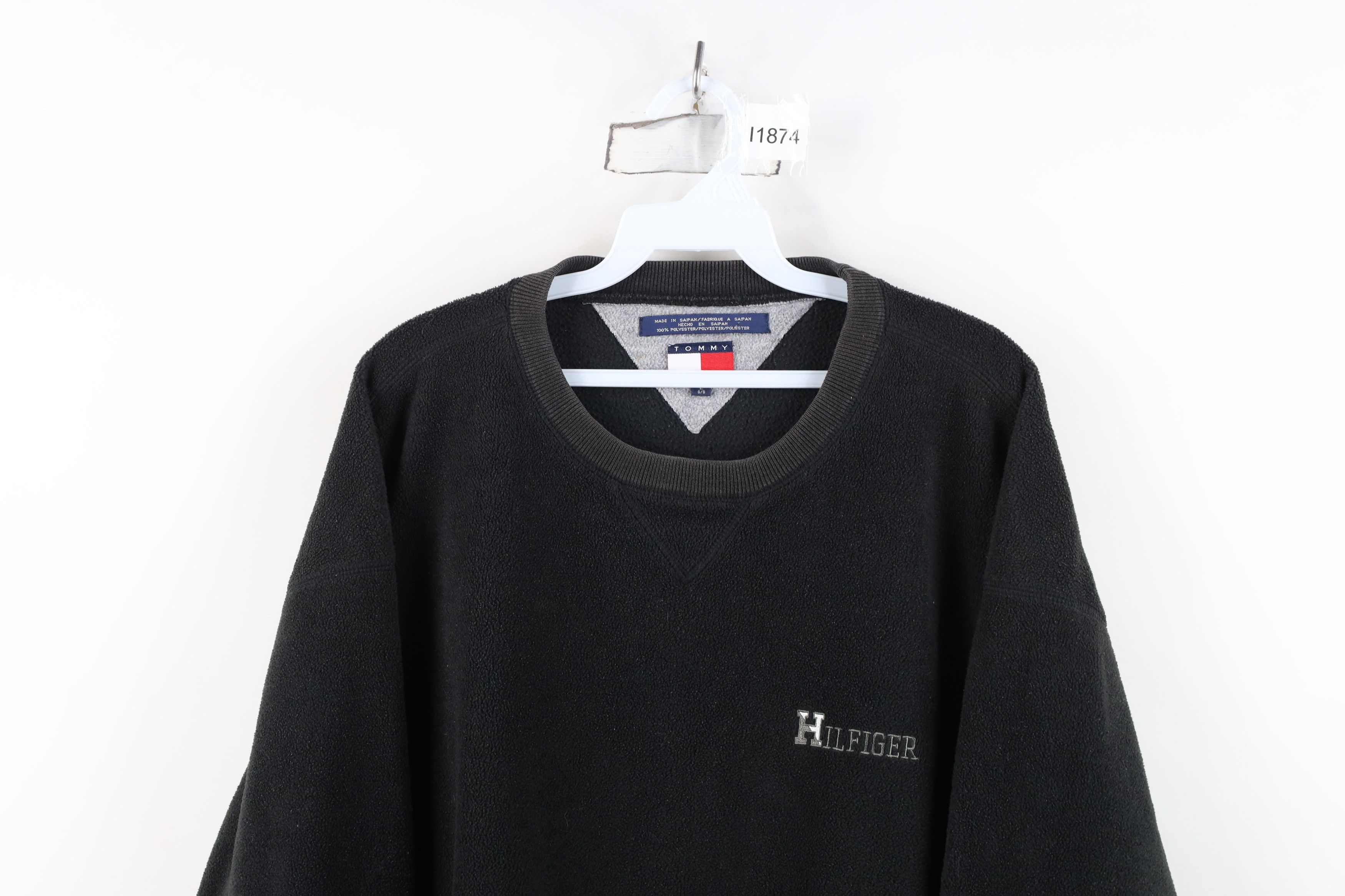 Tommy Hilfiger Vintage 90s Tommy Hilfiger Spell Out Heavy Fleece Sweatshirt Size US L / EU 52-54 / 3 - 2 Thumbnail