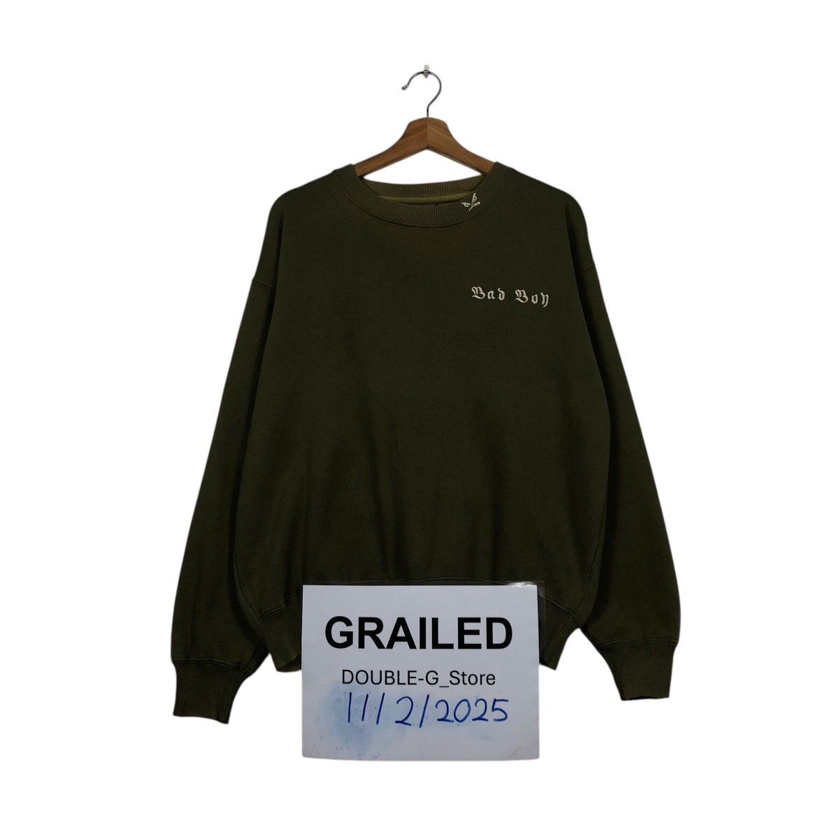 90s Bad Boy California Sweat Fade Olive Green Essential