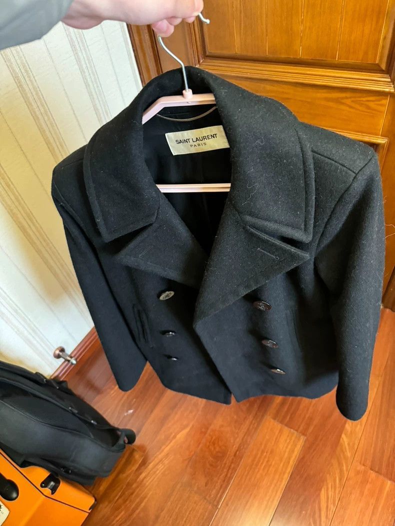 Saint Laurent Paris Saint Laurent Paris Navy coat in the first year of 13fw-250 Size US S / EU 44-46 / 1 - 2 Thumbnail