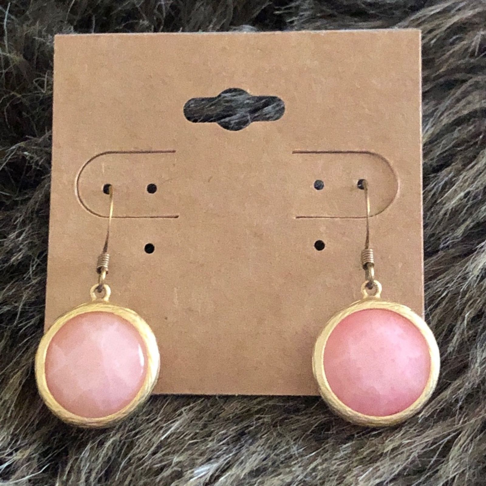 Jewelry Genuine faceted pink quartz stone dangle earrings Size ONE SIZE - 2 Thumbnail