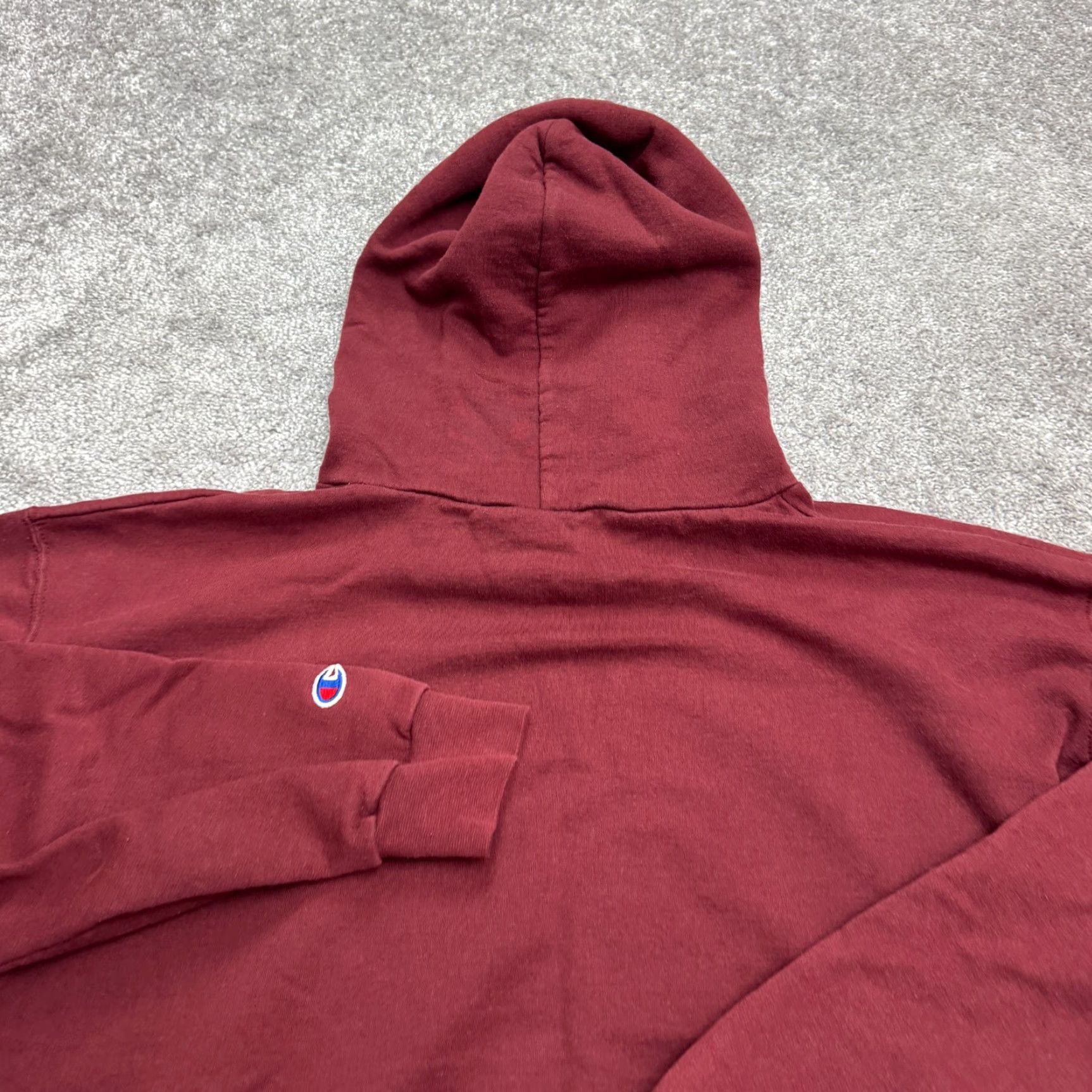 Champion VINTAGE Champion Hoodie Pullover Men's Red University 90s Streetwear Logo Athletic Sweatshirt Size US L / EU 52-54 / 3 - 3 Thumbnail