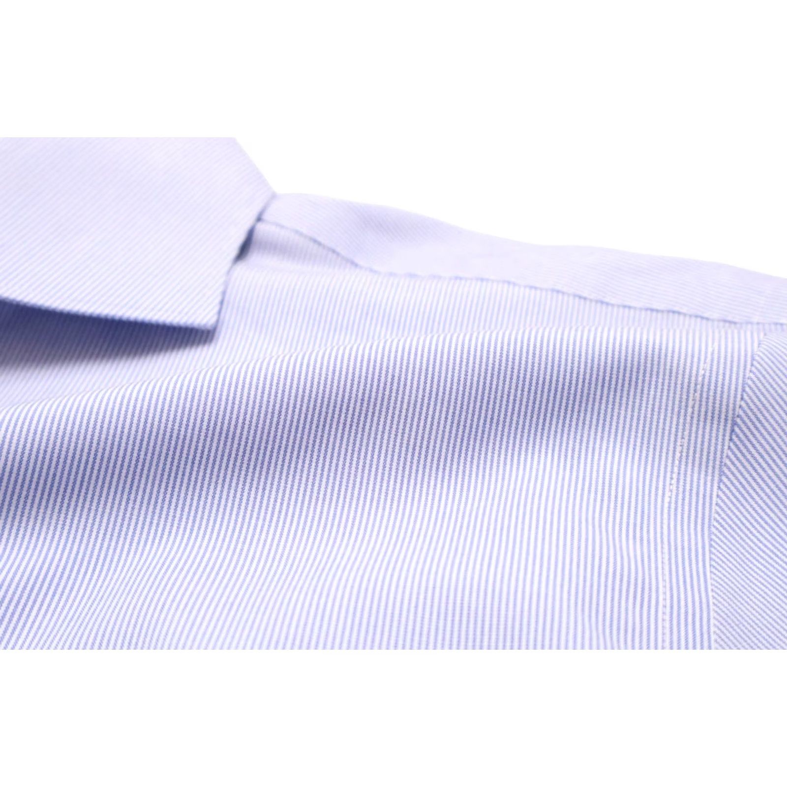 Suitsupply Suitsupply Dress Shirt Men's 42-7 / 16 1/2L Cutaway Neck Extra Slim Fit Blue Pinstripe Formal Shirt Size 42R - 6 Thumbnail