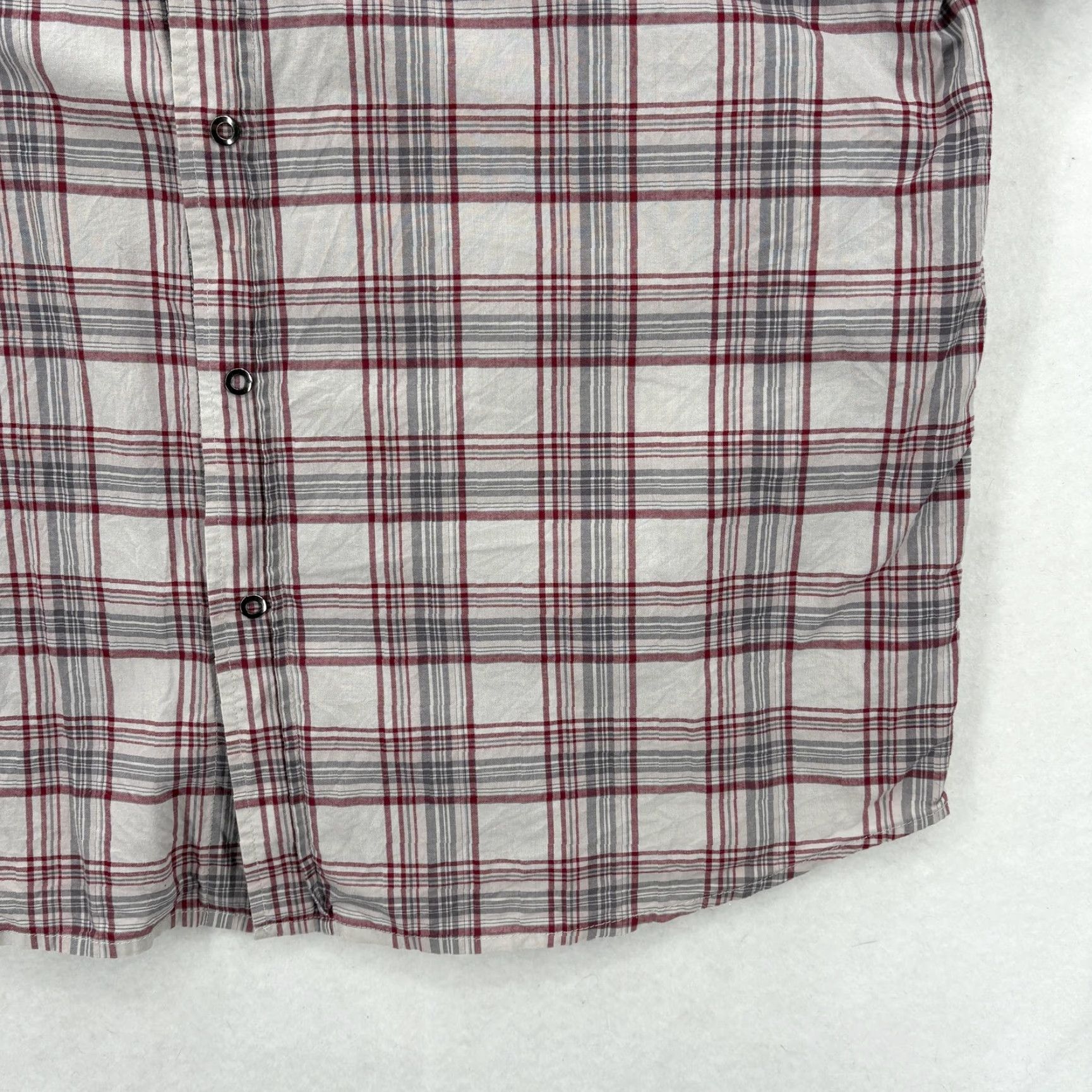 Harley Davidson VINTAGE Harley-Davidson Shirt Mens XL Gray Red Plaid Short Sleeve Button Front Biker Y2K Size US XL / EU 56 / 4 - 3 Thumbnail