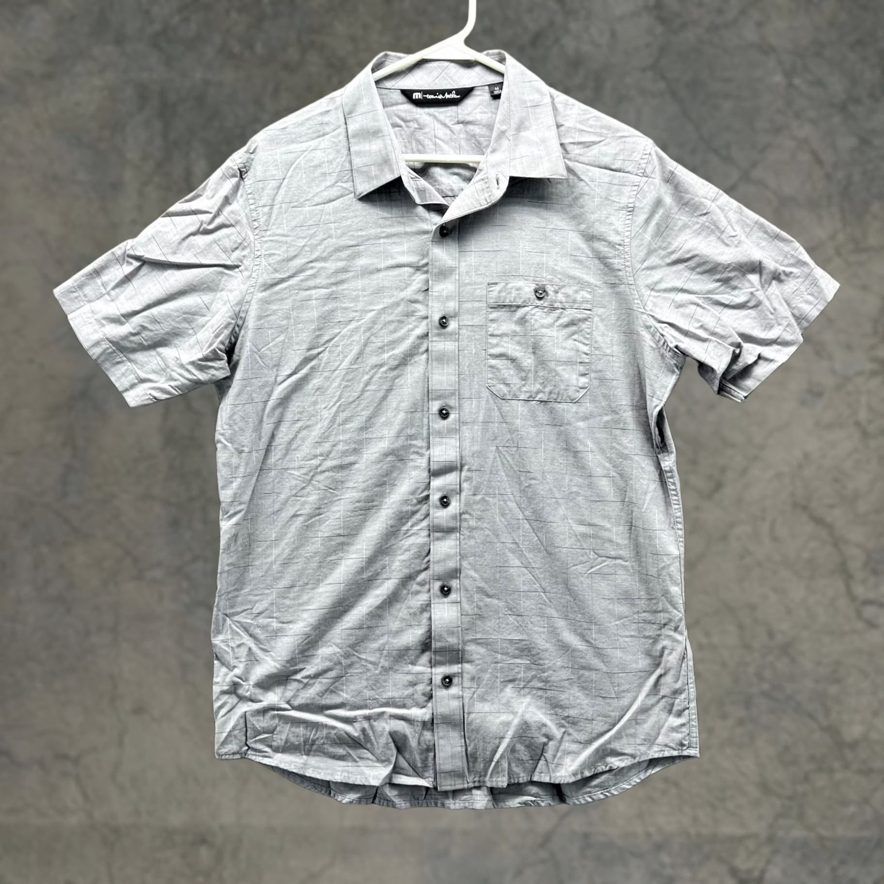 TravisMathew VINTAGE Travis Mathew Shirt Men Medium Gray Button-Down Short Sleeve Casual Pocket Vtg Size US M / EU 48-50 / 2 - 1 Thumbnail