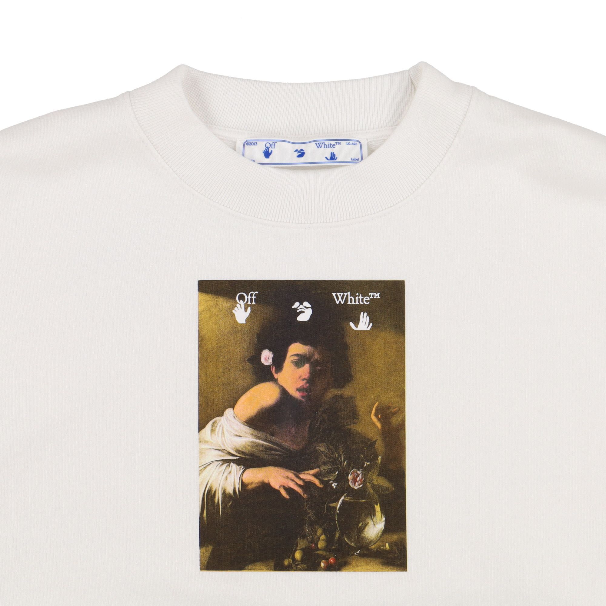 Off-White White Caravaggio Boy Oversized Skate Sweatshirt Size US L / EU 52-54 / 3 - 5 Thumbnail