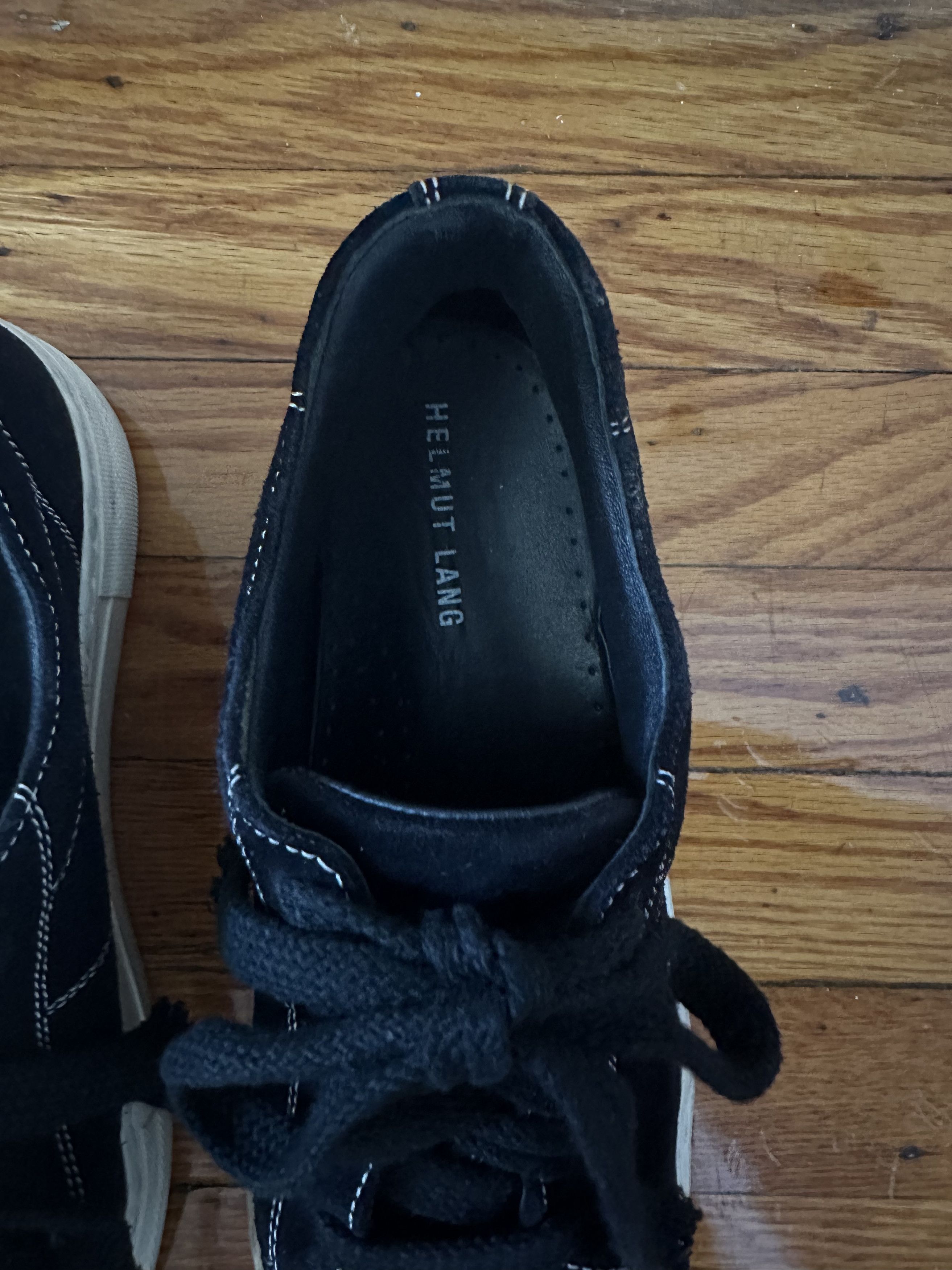 Helmut Lang vintage Helmut Lang women's black suede low top sneakers Size US 8 / IT 38 - 3 Thumbnail