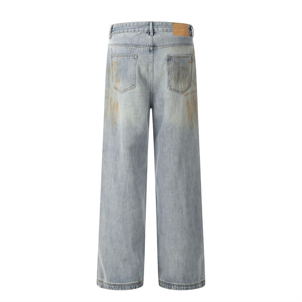 Japanese Brand × Jean Punk men's distressed washed straight-leg ripped jeans Size US 32 / EU 48 - 3 Thumbnail