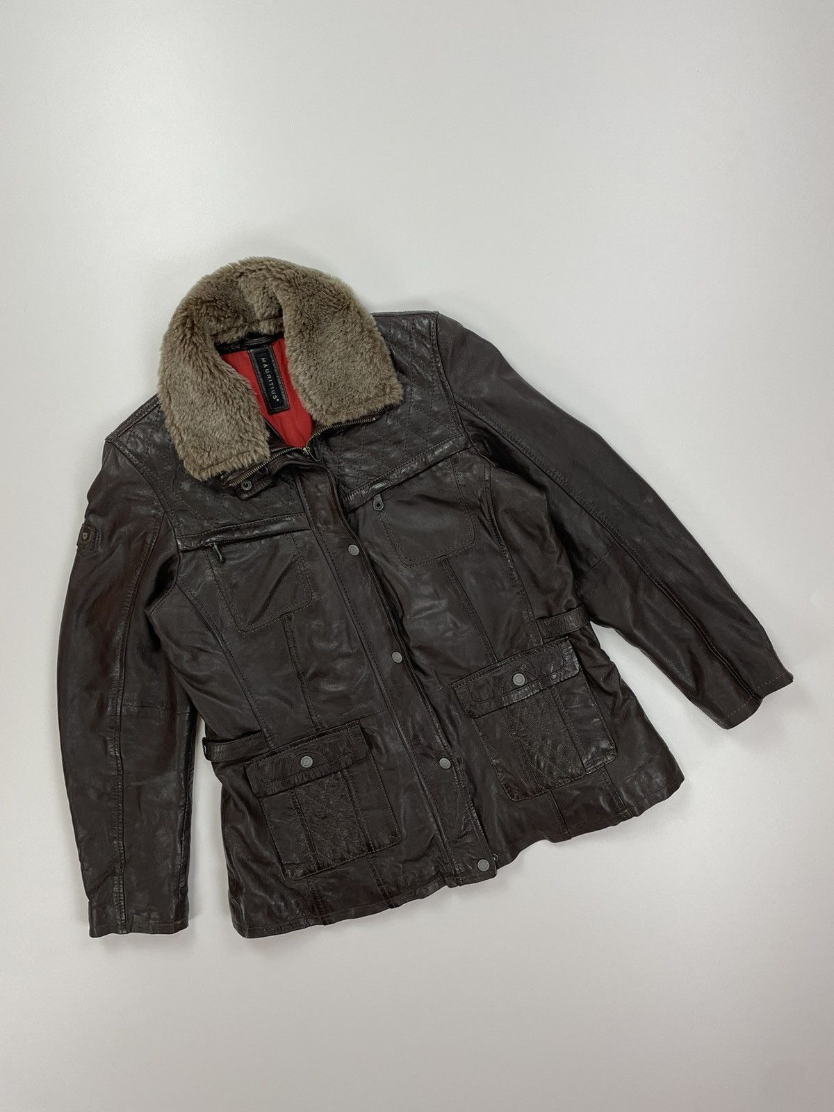 Designer MAURITIUS Womens Leather jacket size 46 Size L / US 10 / IT 46 - 7 Thumbnail