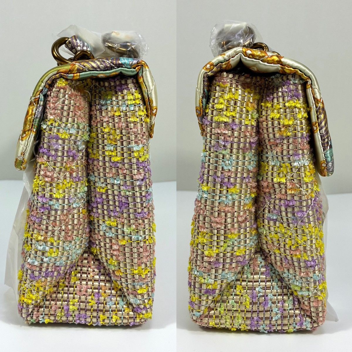 Kurt Geiger Kurt Geiger London Brixton Mixed Media Tweed Shoulder Bag Size ONE SIZE - 4 Thumbnail