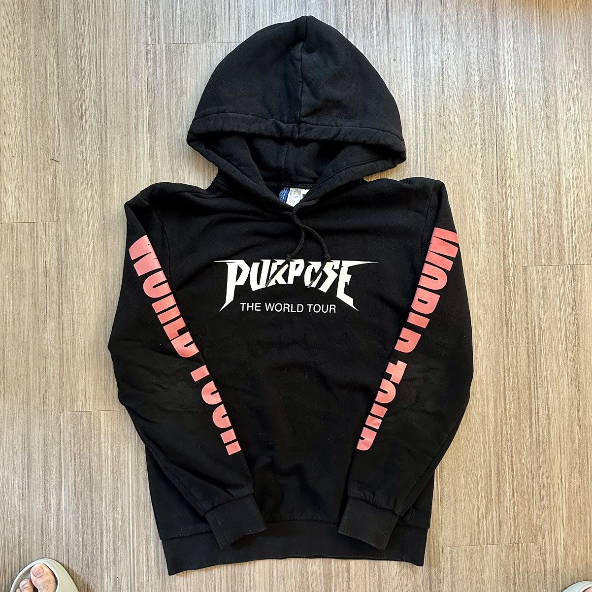 H M H M x Purpose Tour Justin Bieber Hoodie Black XS Grailed