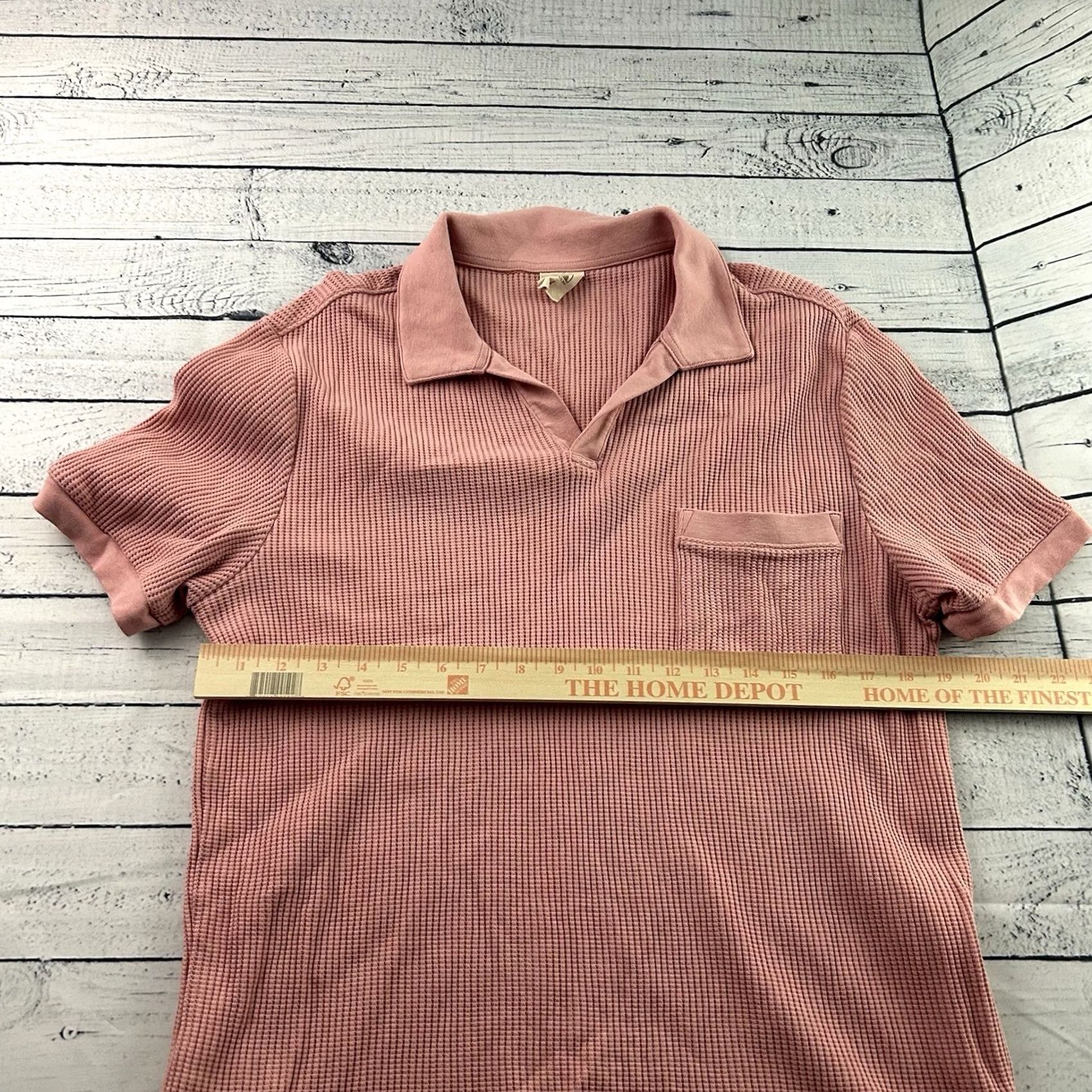 Vintage Dandy Del Mar Waffle Knit Polo Short Sleeve Shirt Mens Large Pink Size US L / EU 52-54 / 3 - 3 Thumbnail