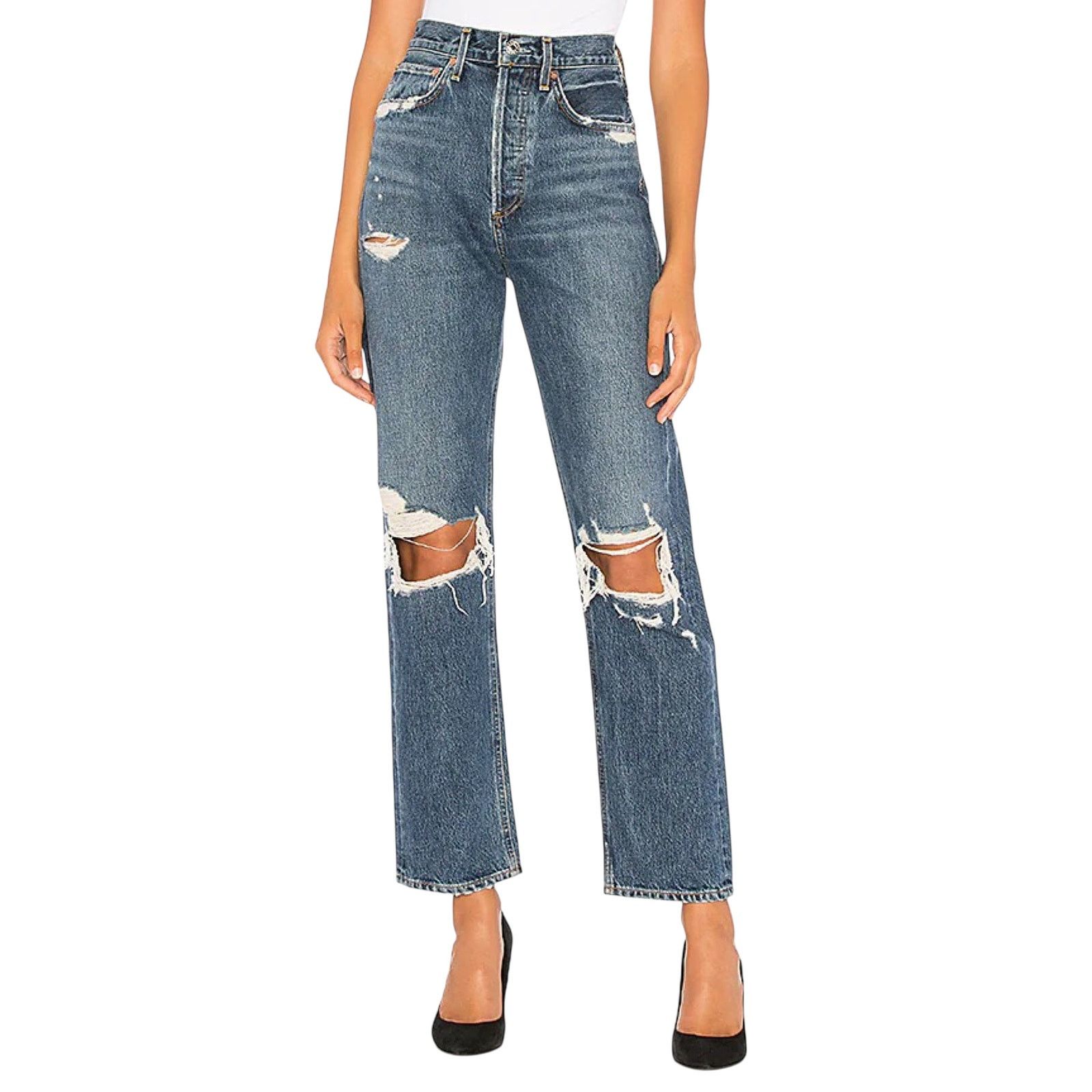 Agolde AGOLDE 90s High Rise Loose Fit Jean Psych Wash Size 25" / US 0 / IT 36 - 1 Thumbnail