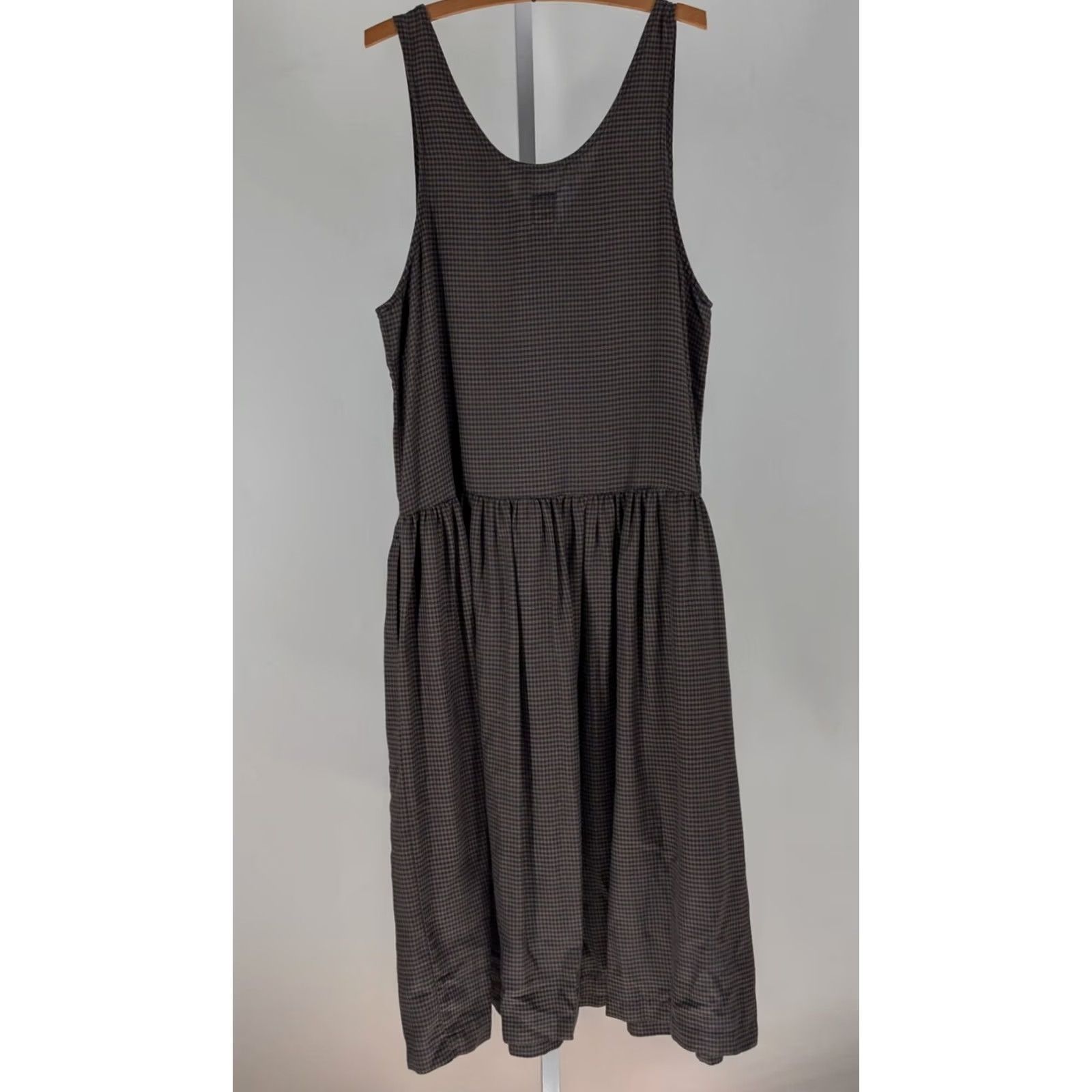 Gap VINTAGE Gap Dress Pinafore Jumper Check Button Front Pockets Olive Blue 90s Adult L Womens Size L / US 10 / IT 46 - 3 Thumbnail