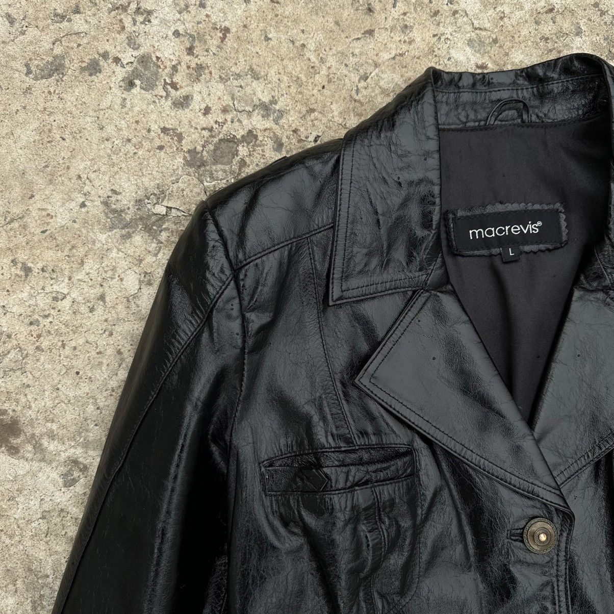 Japanese Brand Vintage Japanese Style Macrevis Leather Jacket Y2K 00s USA Size L / US 10 / IT 46 - 10 Thumbnail