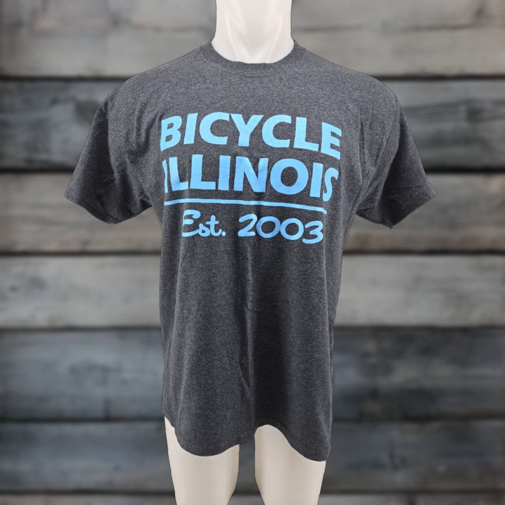 Gildan VINTAGE Gildan Illinois Bicycling Touring Company Shirt L Gray Shirt Mens Size US L / EU 52-54 / 3 - 1 Thumbnail