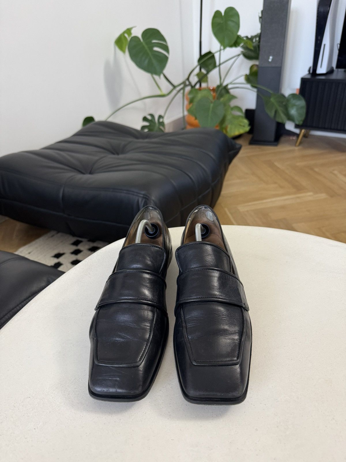 Cos Black High Quality COS Leather Loafers Vintage Y2k Hype Size US 8.5 / EU 41-42 - 2 Thumbnail
