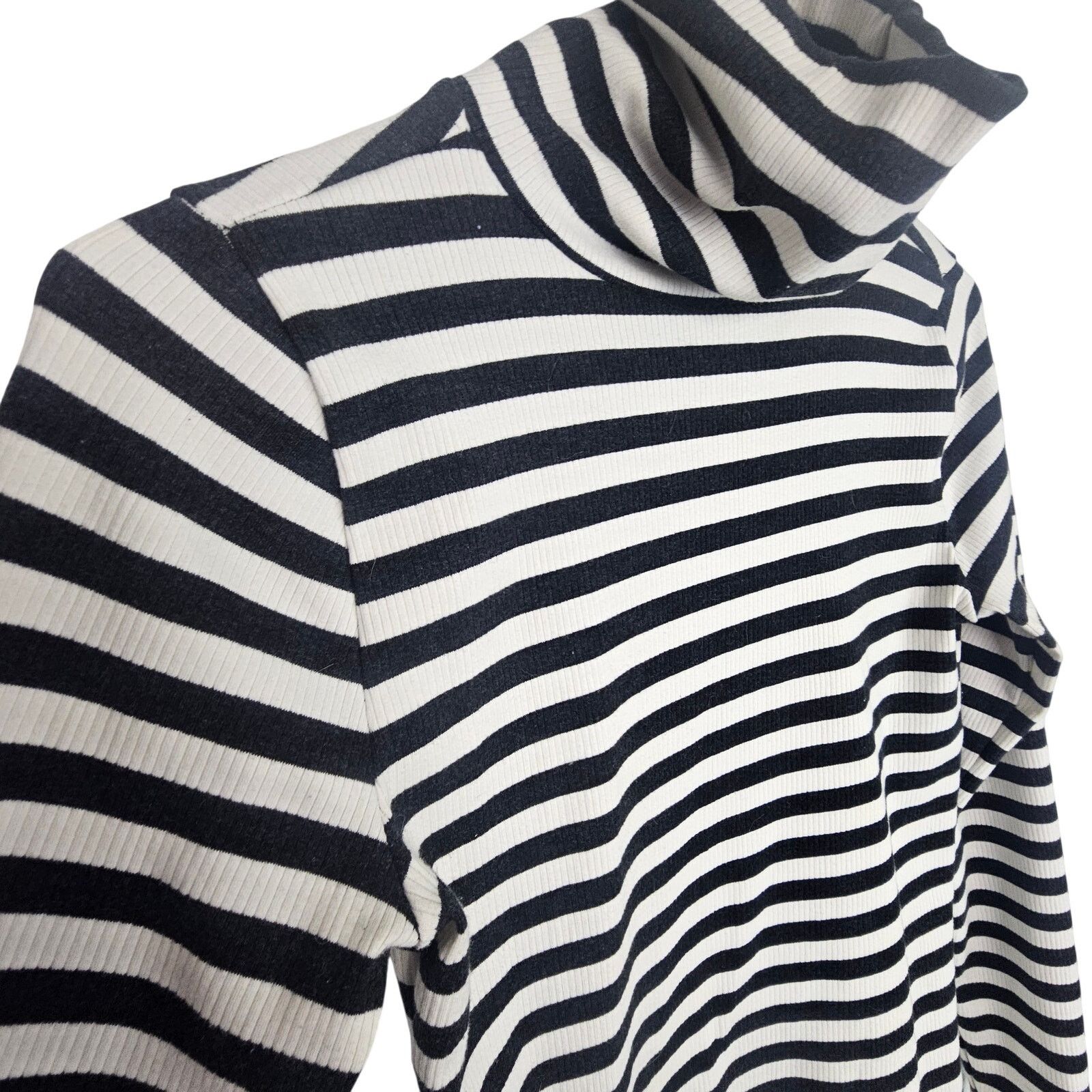Abercrombie & Fitch Abercrombie & Fitch Striped Ribbed Turtleneck S Stretch Size S / US 4 / IT 40 - 5 Thumbnail