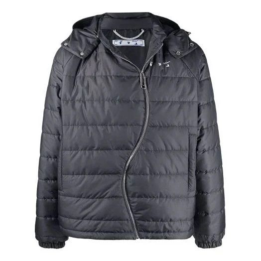 Off-White o1gr1nt0125 Twist Zip Puffer Jacket in Black Size US XS / EU 42 / 0 - 1 Thumbnail