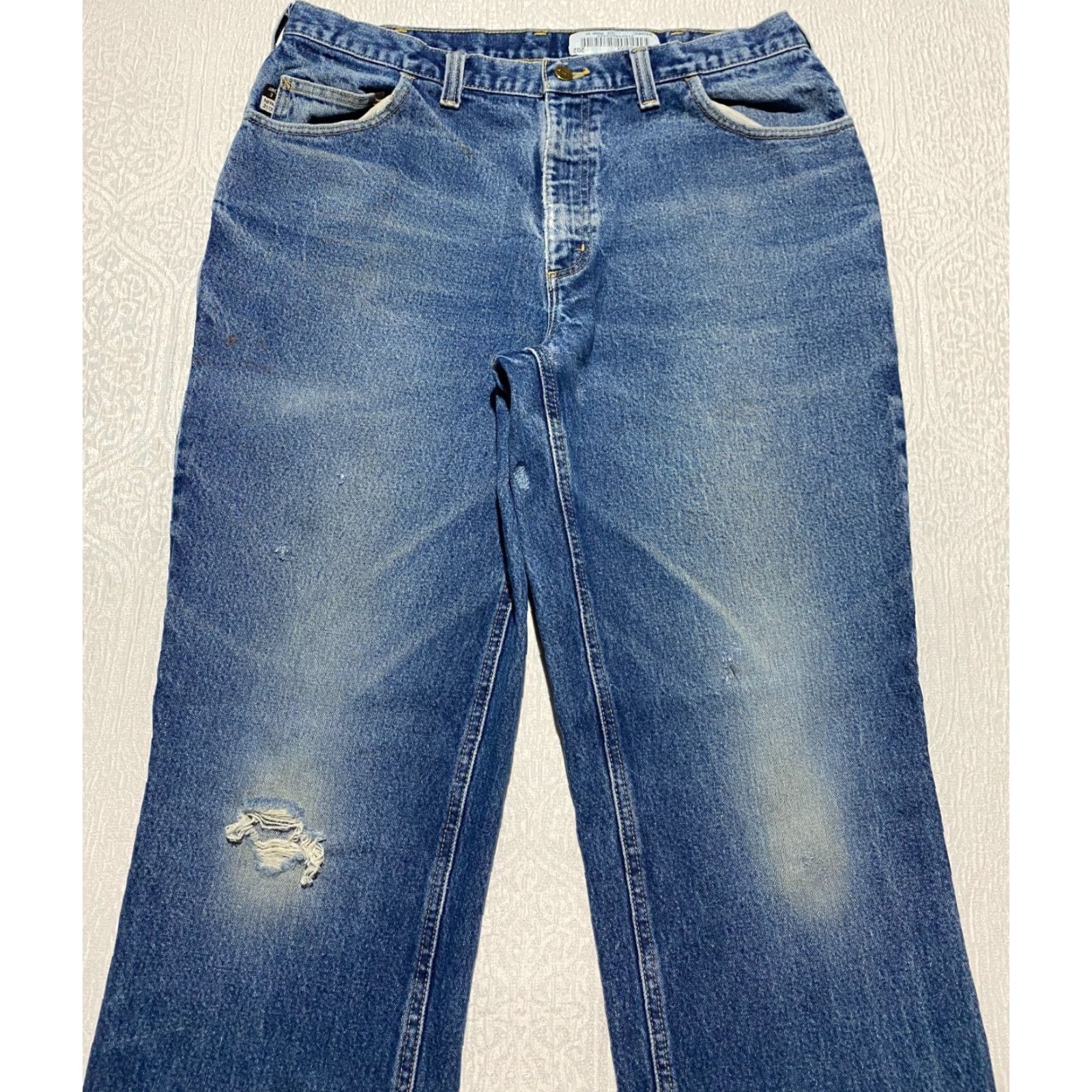 Carhartt VINTAGE Carhartt FR ARC2 NFPA2112 Men's Jeans 38x32 Blue Flame Resistant Size US 38 / EU 54 - 4 Thumbnail