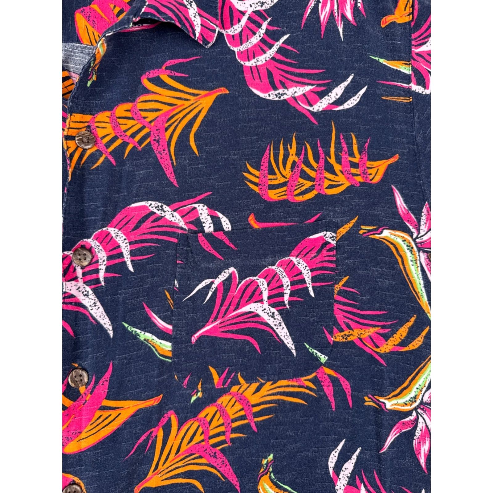 George George Hawaiian Shirt Mens XL Blue Floral Bird of Paradise Button-Up Rayon Size US XL / EU 56 / 4 - 6 Thumbnail