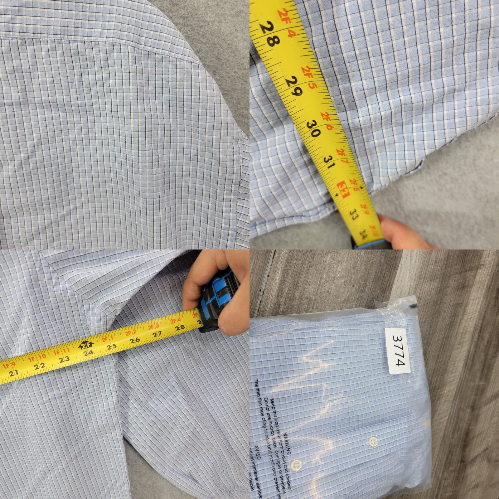 Ralph Lauren Ralph Lauren Shirt Mens XL Blake Button-Down Blue White Check Two-Ply Size US XL / EU 56 / 4 - 8 Thumbnail