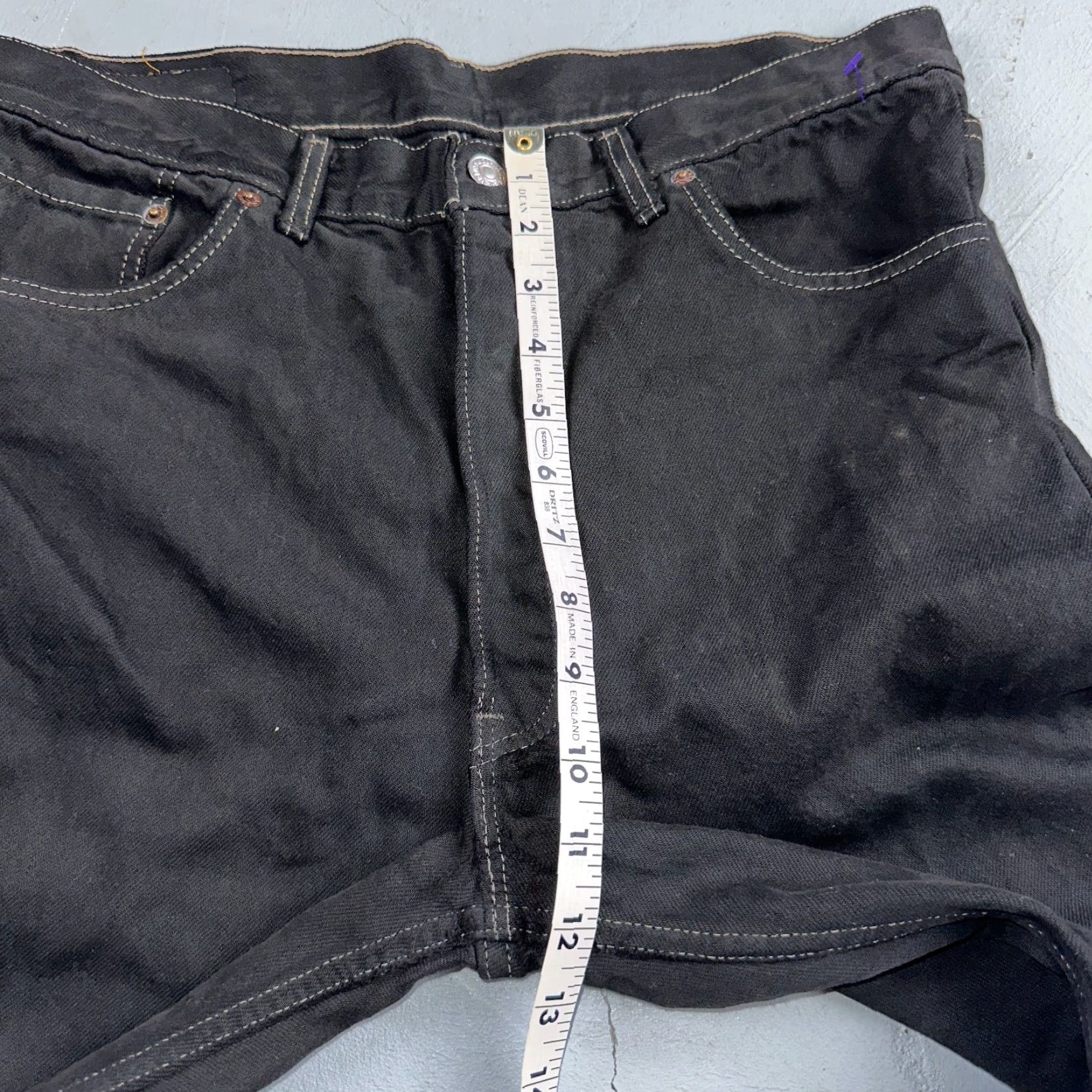 Levi's VINTAGE Levi's 501 Jeans 90s Straight Leg Black Overdye 36x30 501 Series Mens Denim Cotton Classic Regular Button 5-Pocket Size US 36 / EU 52 - 6 Thumbnail