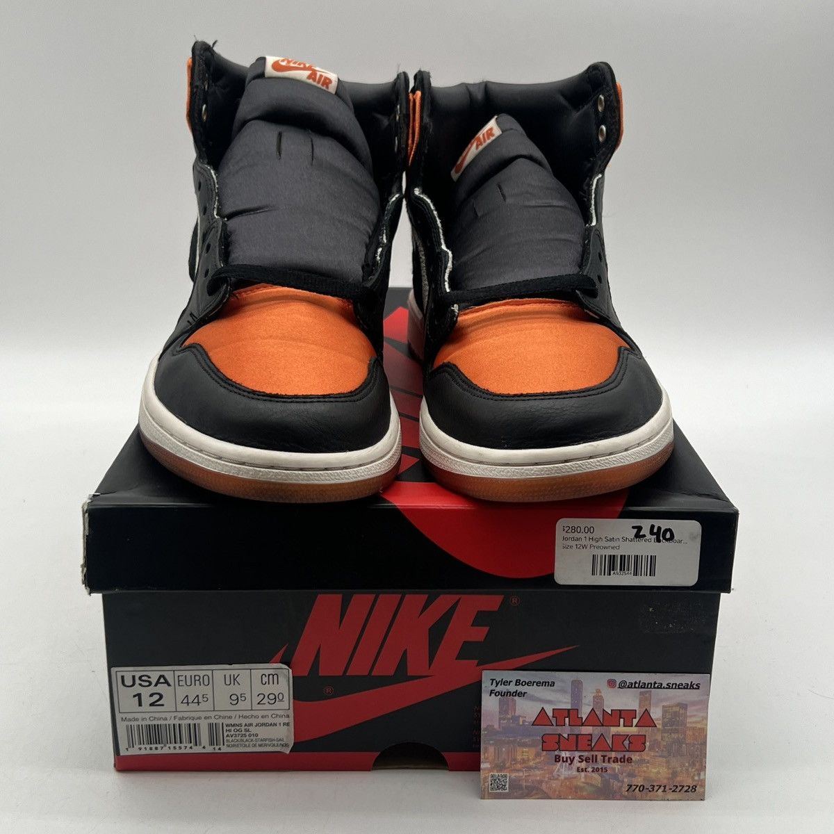 Nike Wmns air Jordan 1 high satin shattered backboard Size US 12 / IT 42 - 2 Thumbnail