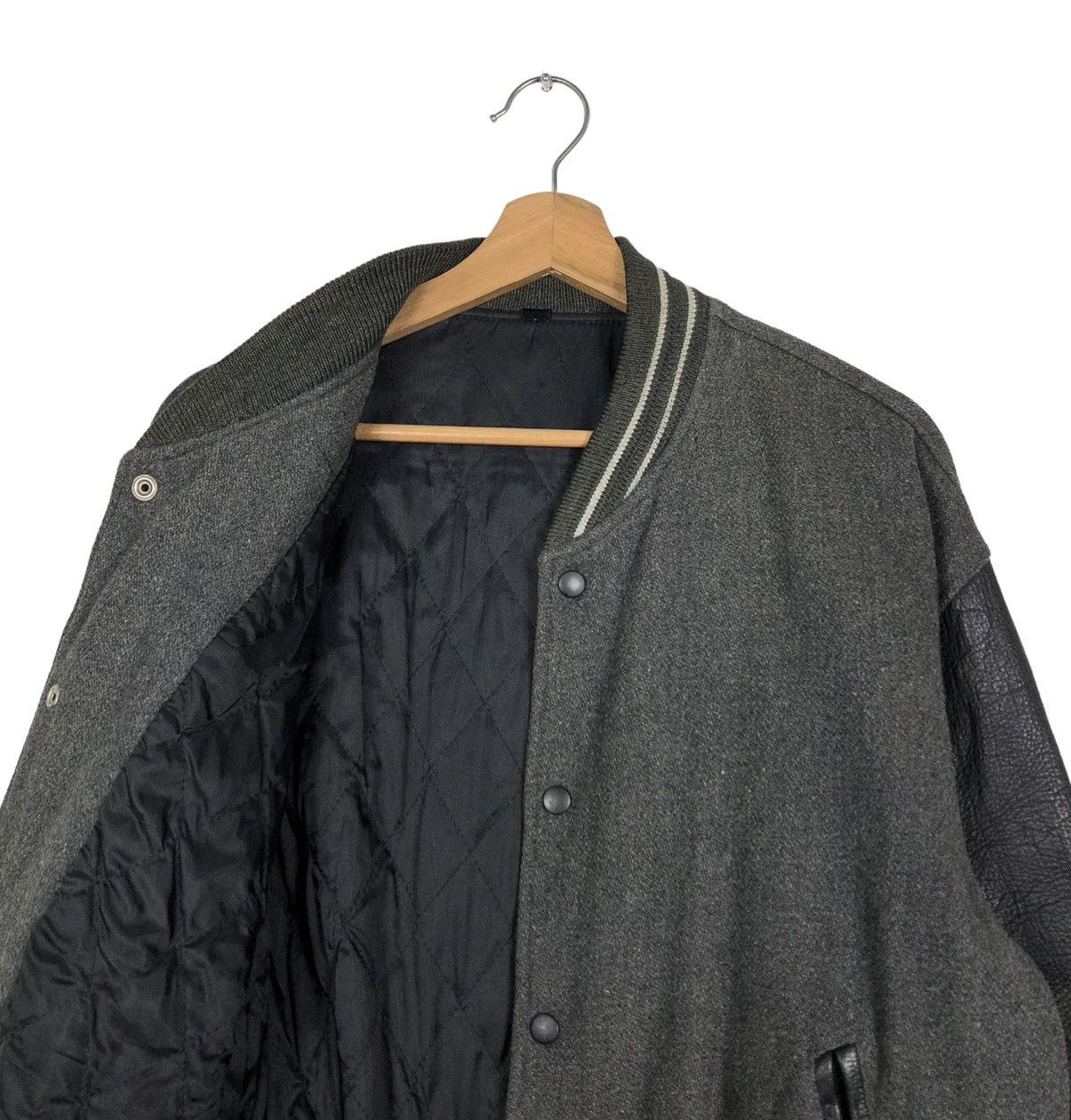 Japanese Brand 🔥VINTAGE LEATHER VARSITY BOMBER JACKET ISSEY MIYAKE Size US M / EU 48-50 / 2 - 12 Thumbnail