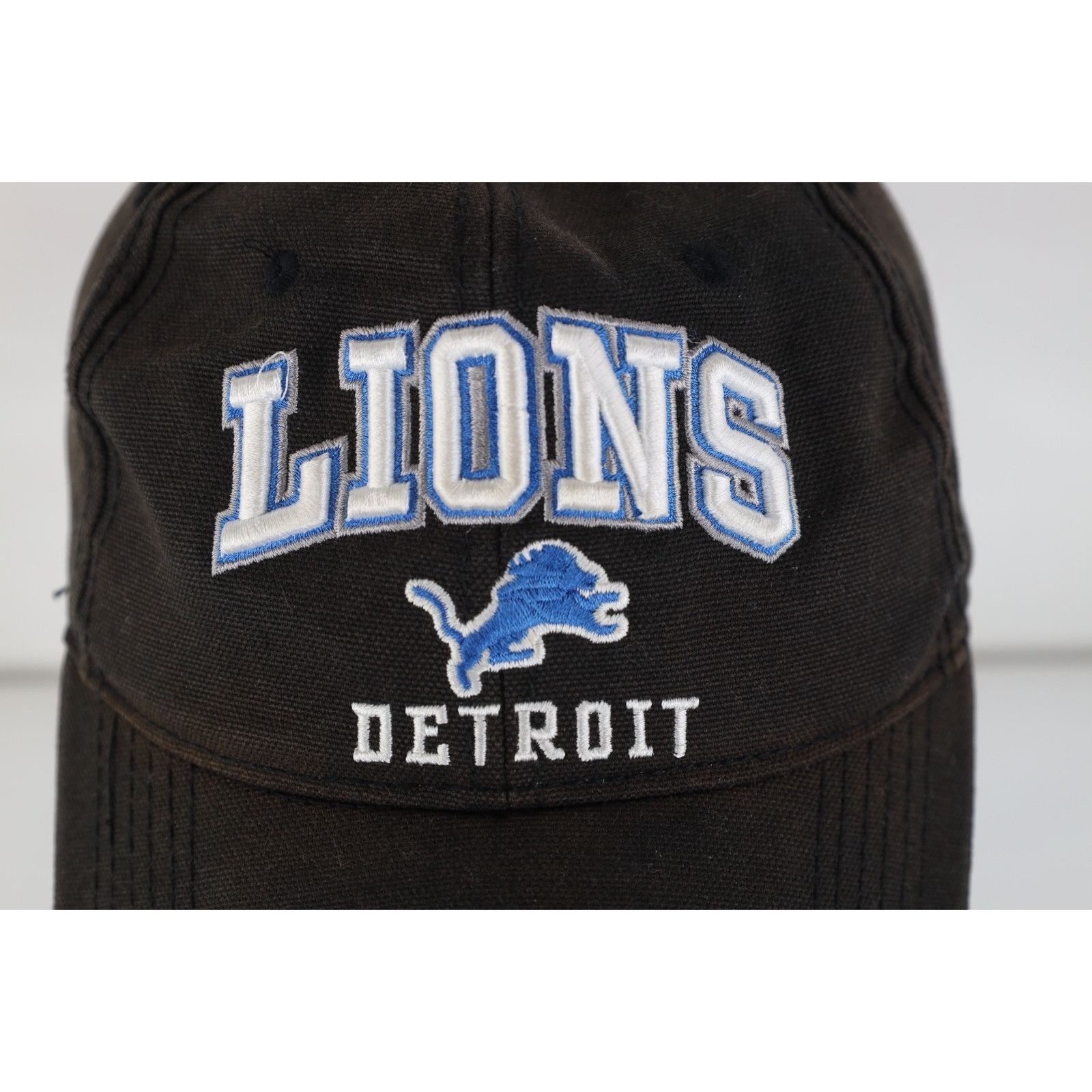 Vintage Vintage Distressed Block Letter Detroit Lions Football Hat Size ONE SIZE - 2 Thumbnail