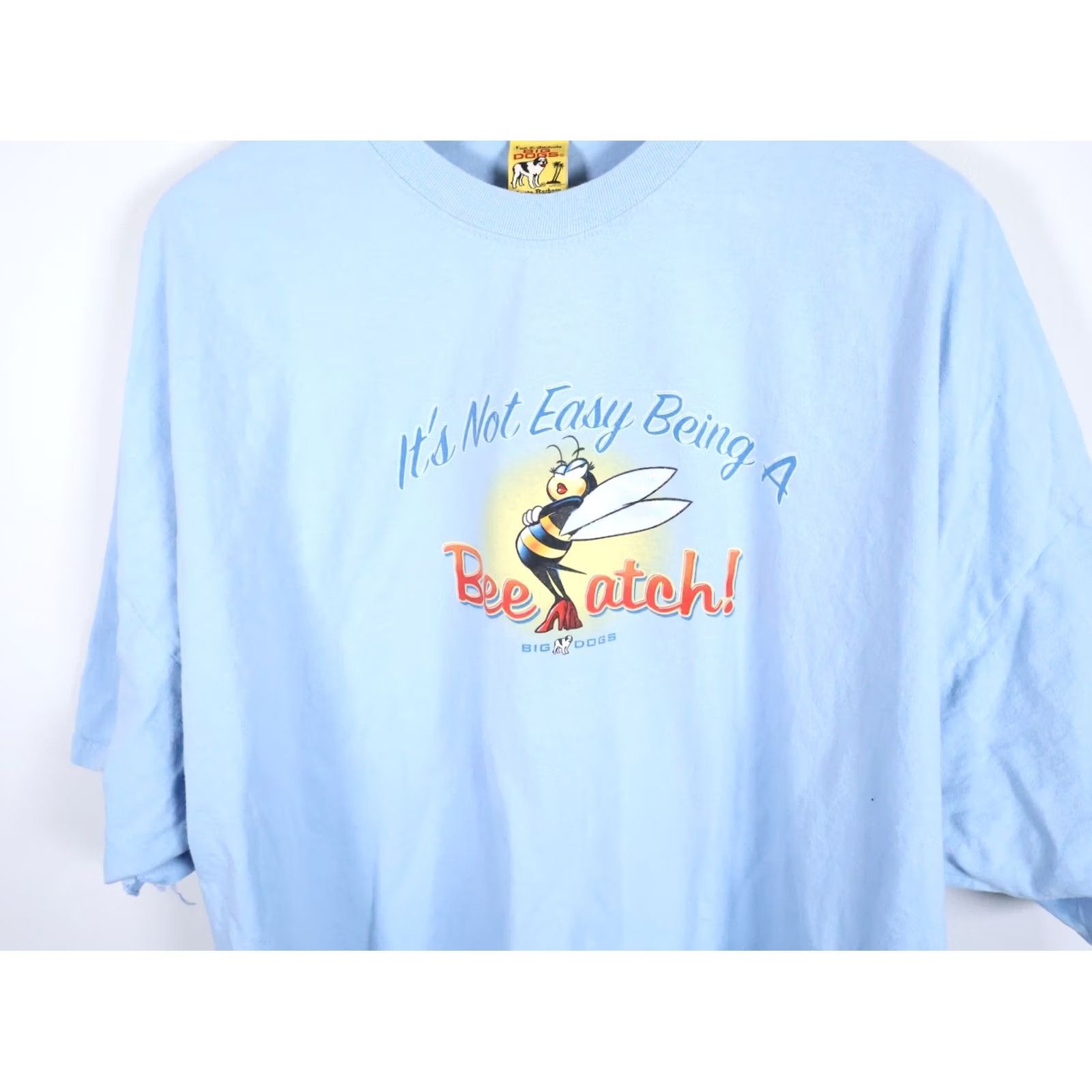 Big Dogs VINTAGE Big Dogs Shirt Mens 3XL Blue VTG Bee atch Adult Sky Queen Humor Y2K 2000s Size US XXL / EU 58 / 5 - 7 Thumbnail