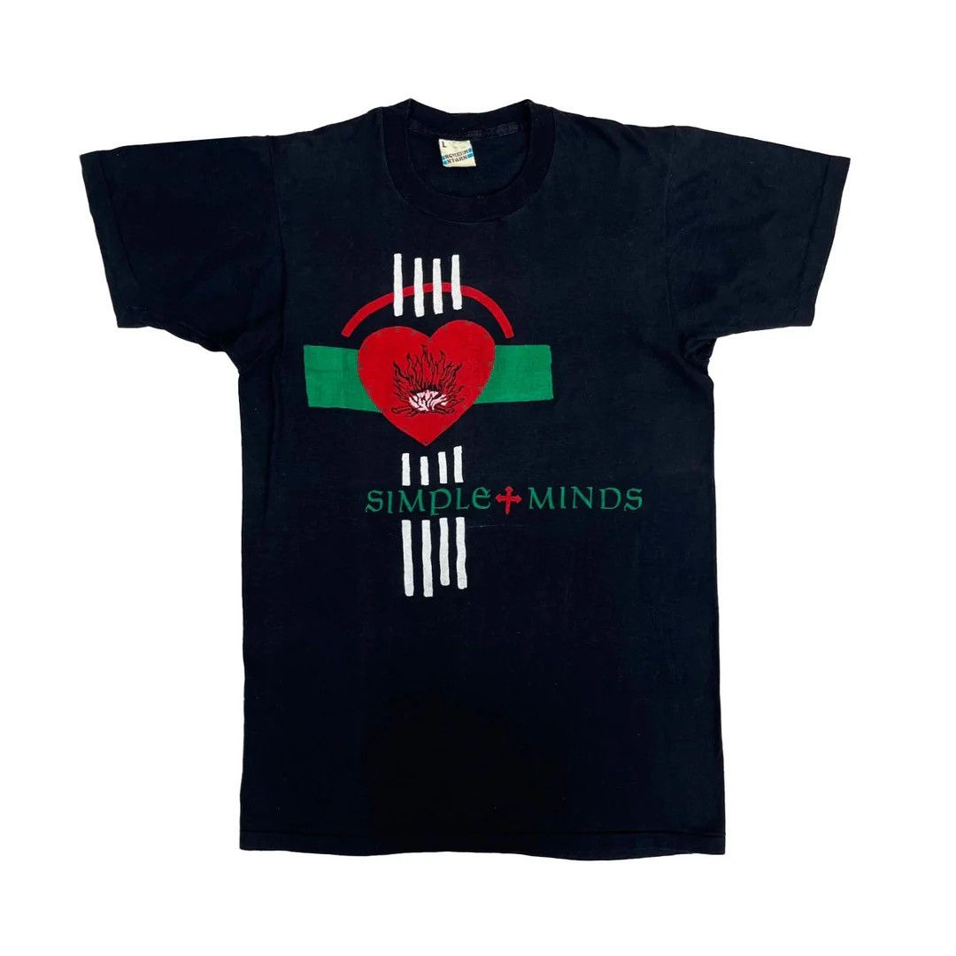 Band Tees × Vintage Simple Minds 1980 80s Vintage Band Tour Concert T-Shirt Size US M / EU 48-50 / 2 - 1 Thumbnail
