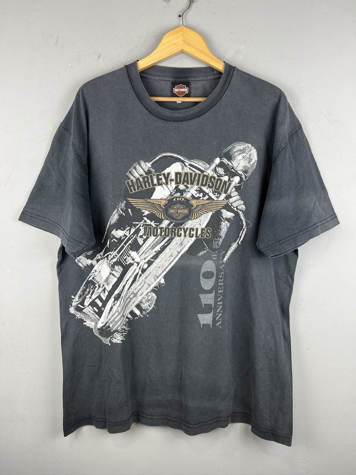 Harley Davidson × Vintage Vintage Harley Davidson 90s Milwaukee USA T shirt Size US XL / EU 56 / 4 - 1 Thumbnail