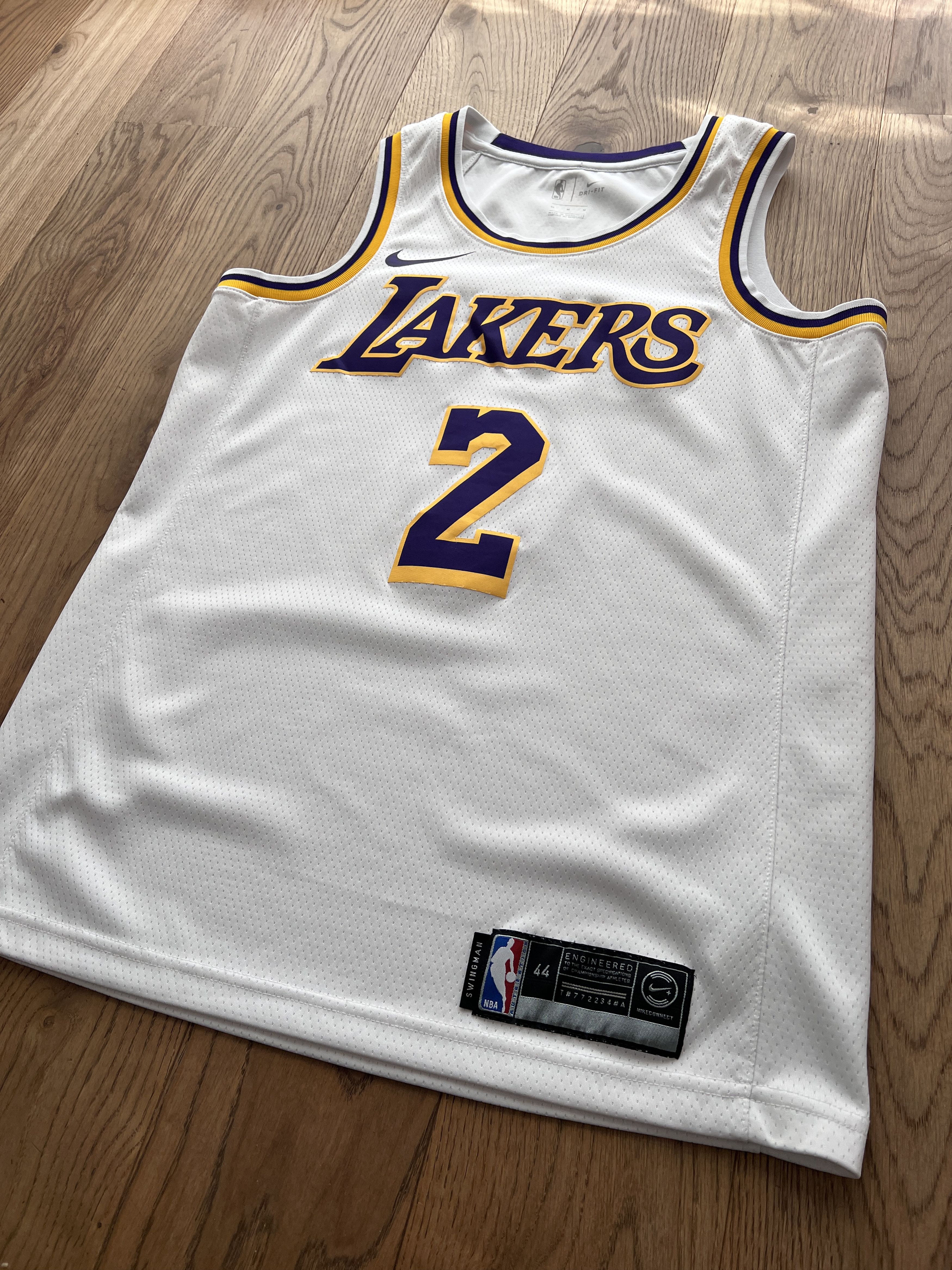 Nike RARE! Nike LA Lakers #2 Ball jersey NBA mesh basketball home Size US M / EU 48-50 / 2 - 7 Thumbnail
