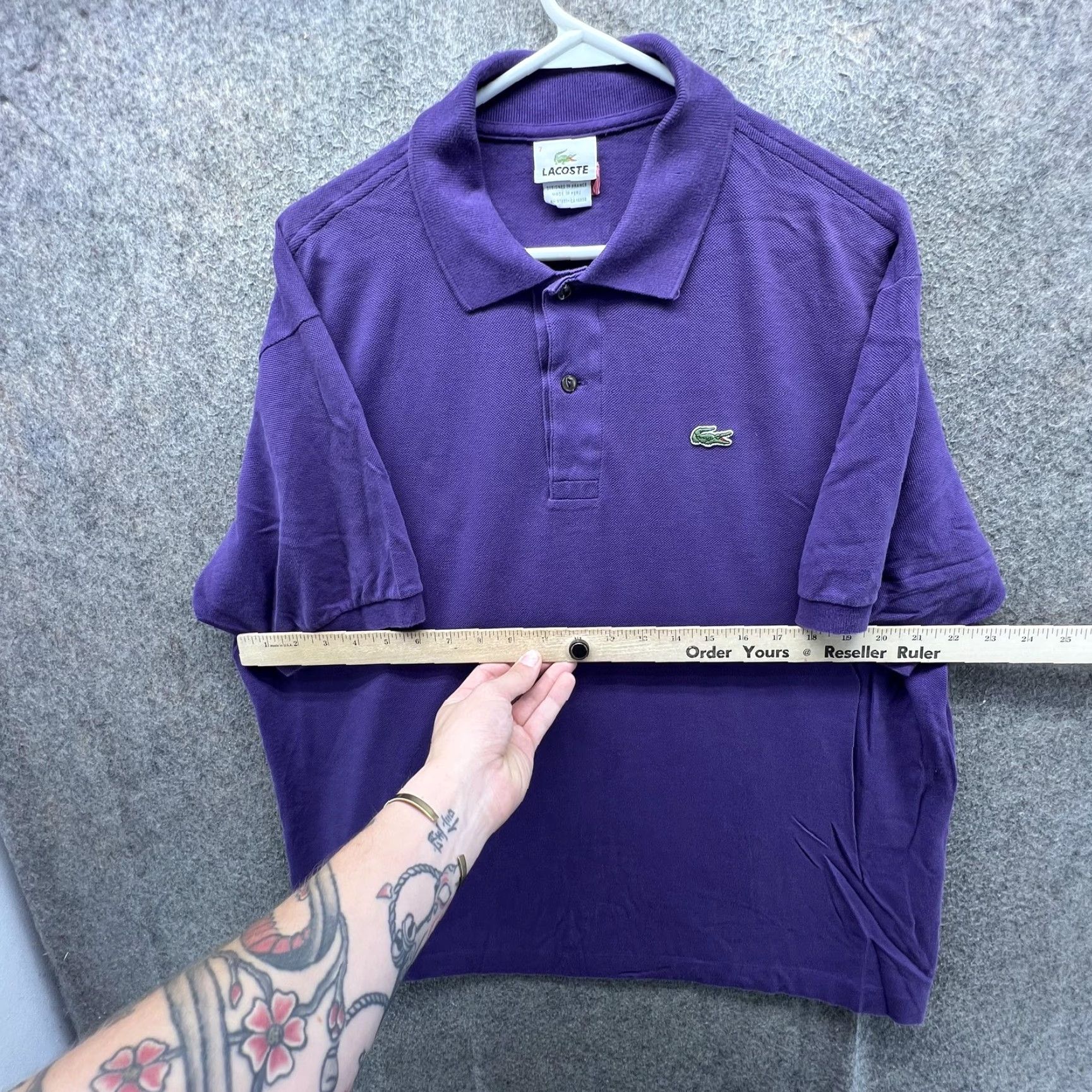 Lacoste Lacoste Polo Shirt Mens 2XL Purple Short Sleeve Knit Croc Logo Casual Polo Shirt Mens 2XL Purple Size US XXL / EU 58 / 5 - 4 Thumbnail