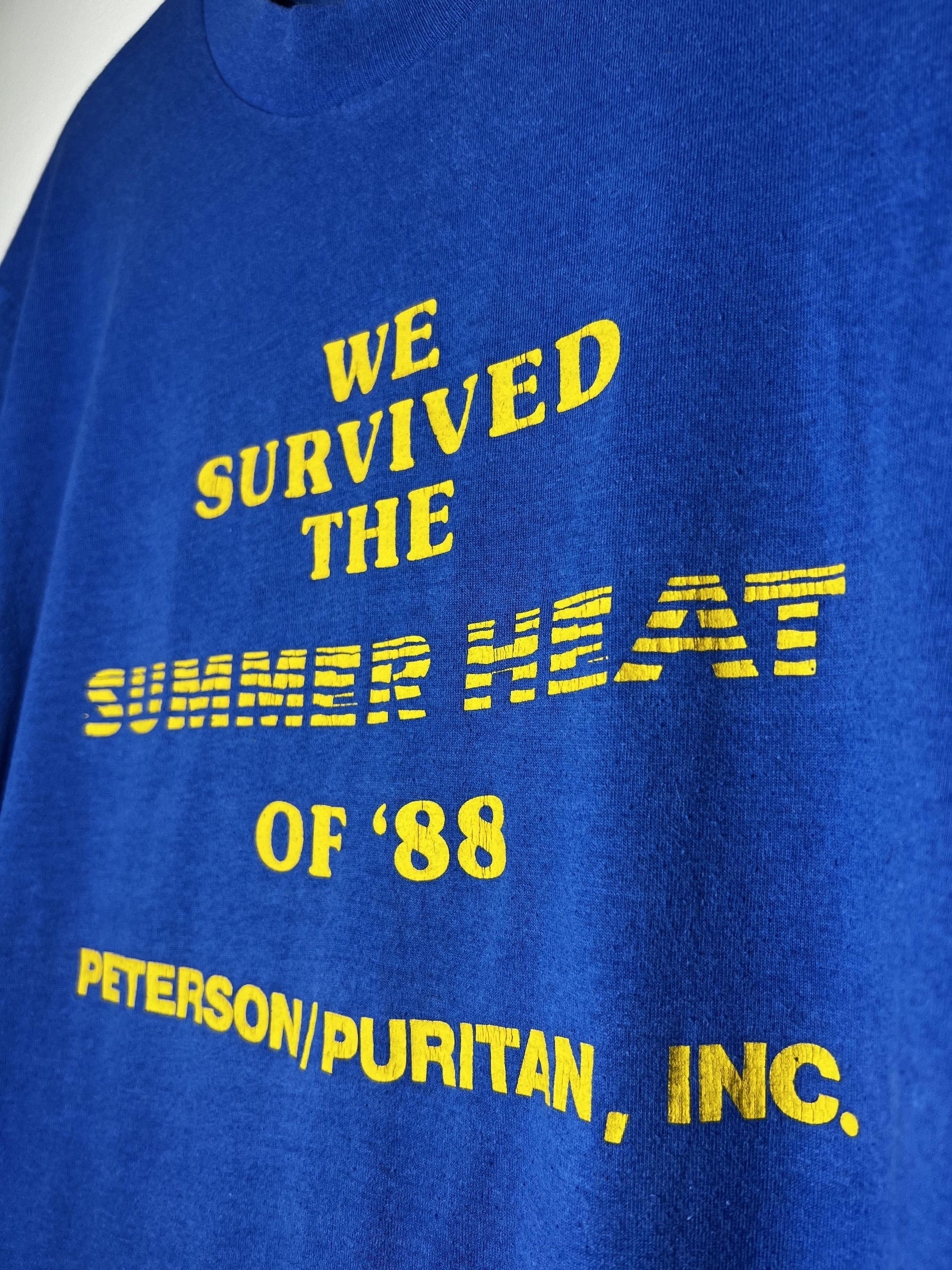 Vintage Vintage 1980's "We Survived the Summer Heat of '88" T-Shirt Size US L / EU 52-54 / 3 - 3 Thumbnail